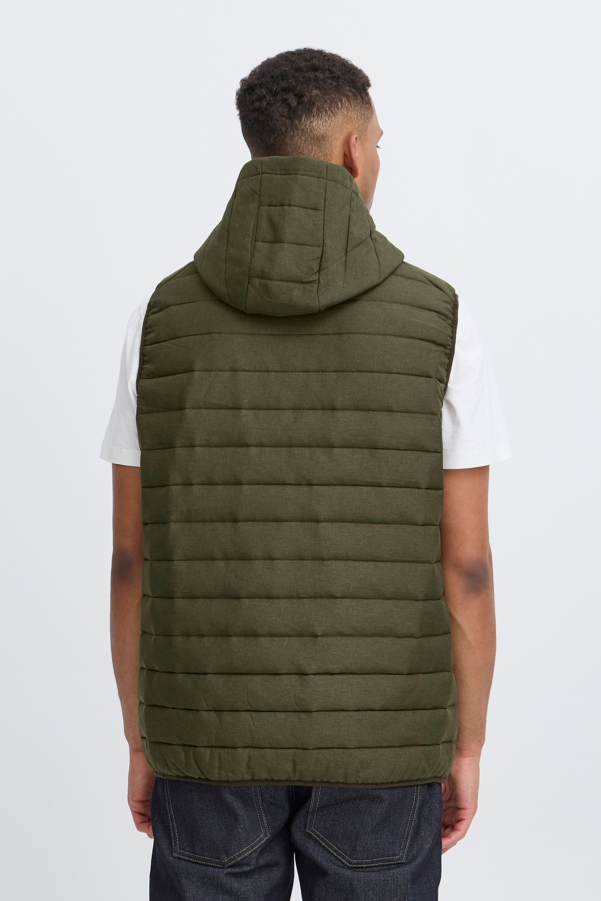 Steppweste BLEND "BHEdmar", Herren, Gr. XXL, forest night melange, Steppware, 100% Polyester, meliert, Basic, normal normal, Westen Steppweste, Stilvolle Basic Steppweste mit Taschen 6