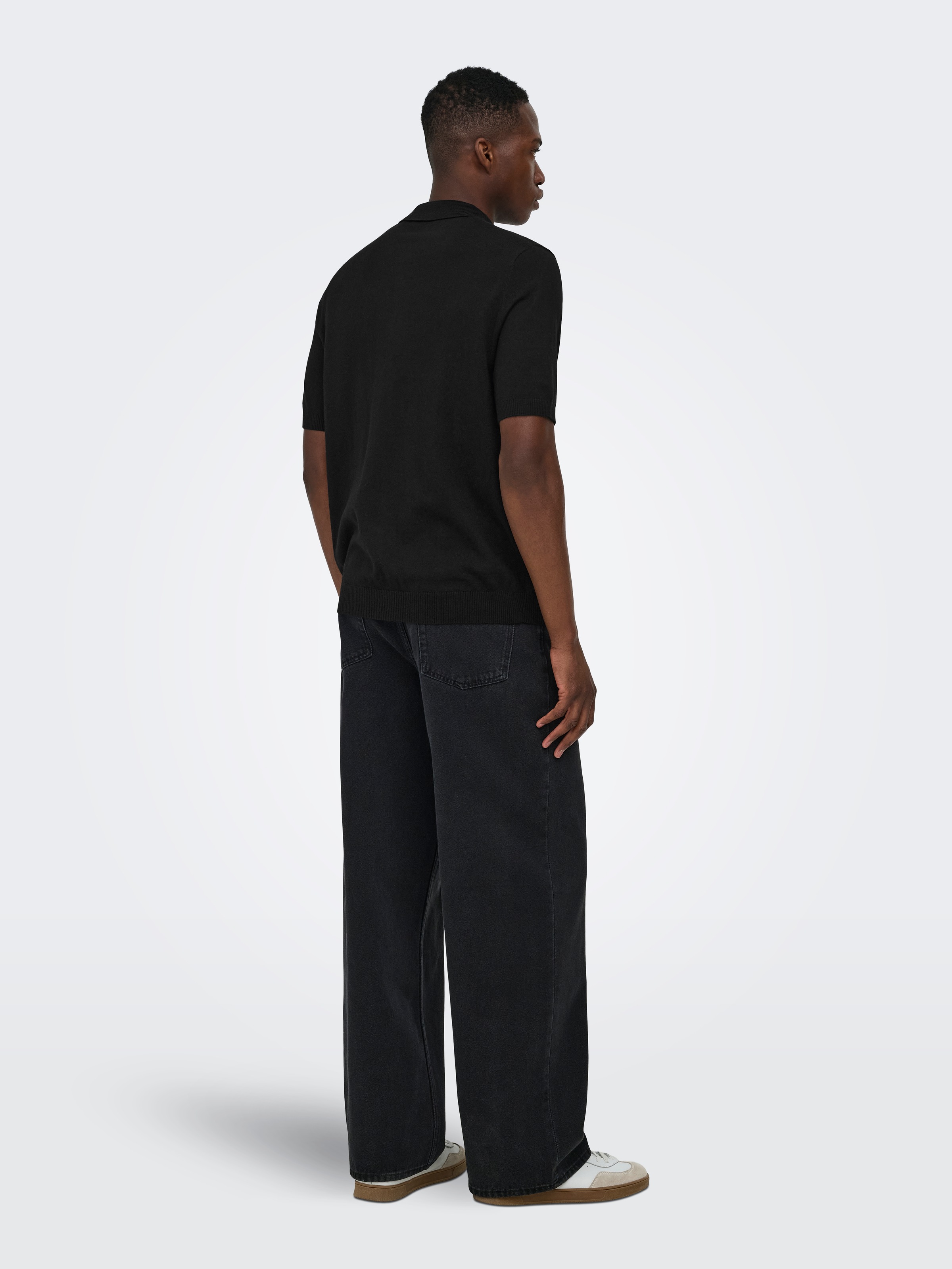 ONLY & SONS Polokragenpullover »ONSLOUI REG 12 SS MEL POLO KNIT NOOS« Baumwollmischung, regular fit