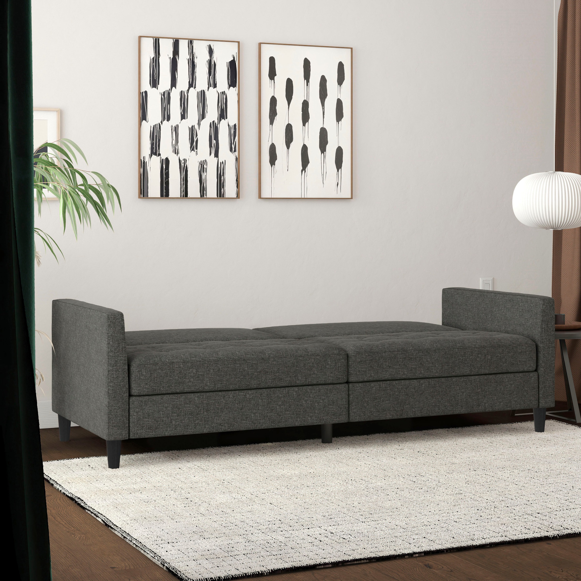 Dorel Home 3-Sitzer »Presley«, Sofa mit Bett-Funktion und verstellbarer Rückenlehne