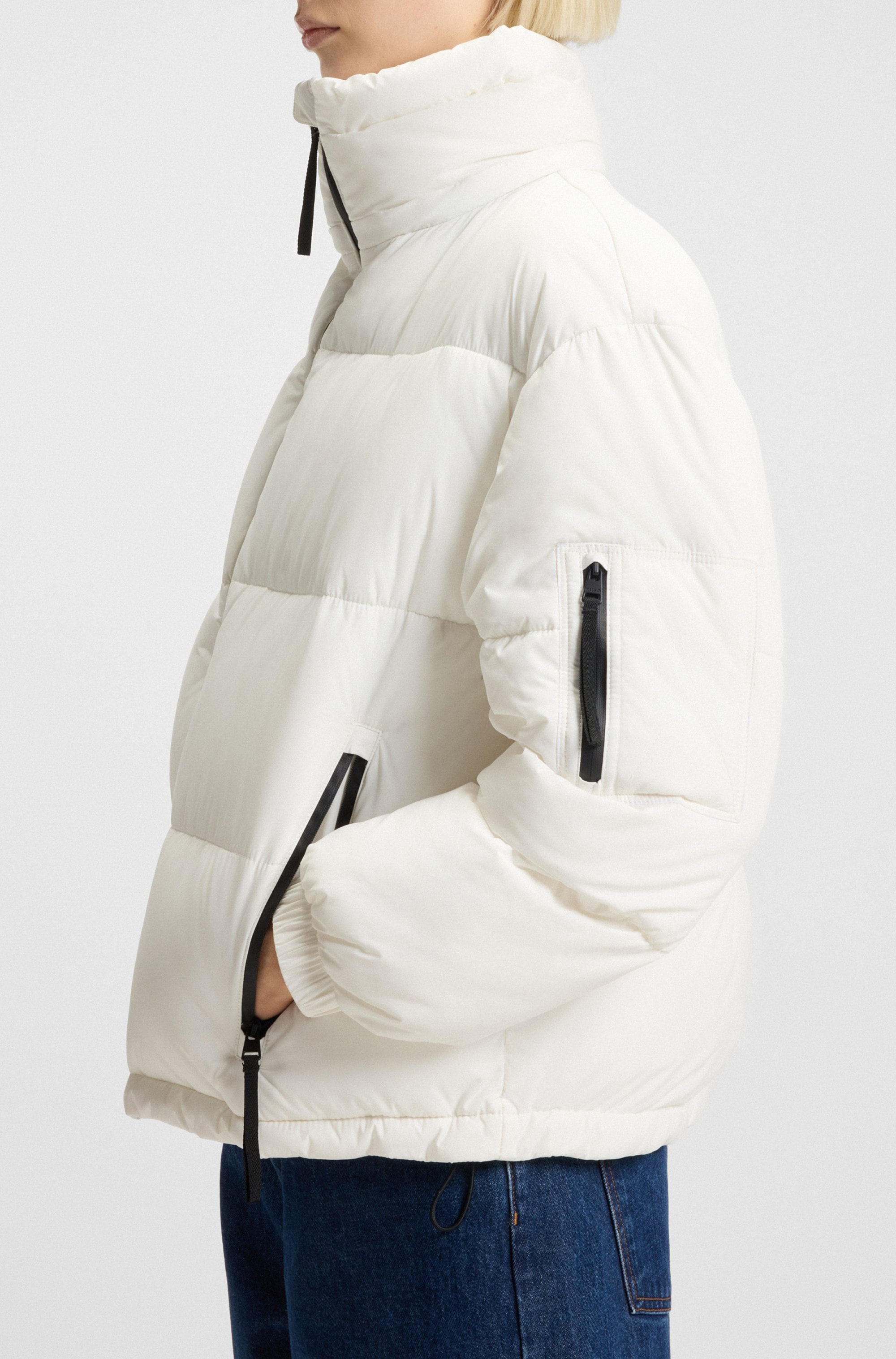 HUGO Blue Steppjacke »Farida«, mit Kapuze, im Relaxed Fit mit verkürzter Länge