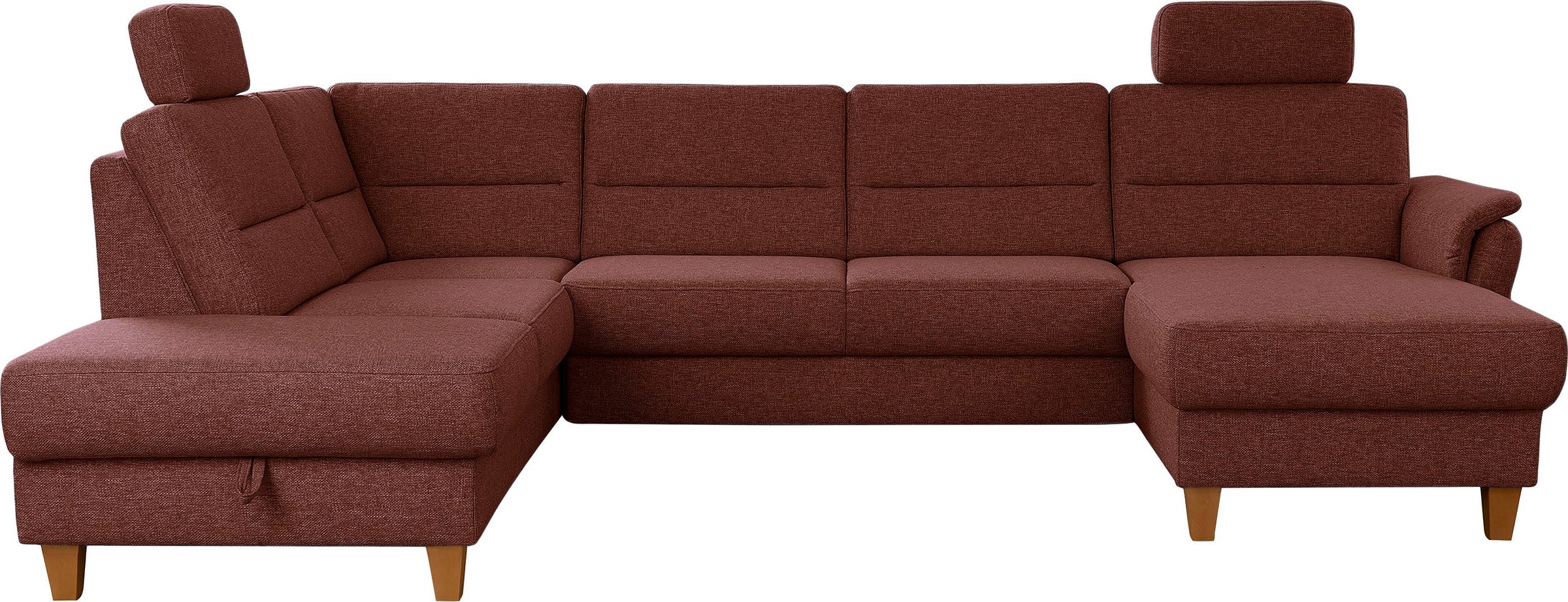 Home affaire Wohnlandschaft "Palmera U-Form, B: 308 cm" optional Bettfunkti günstig online kaufen