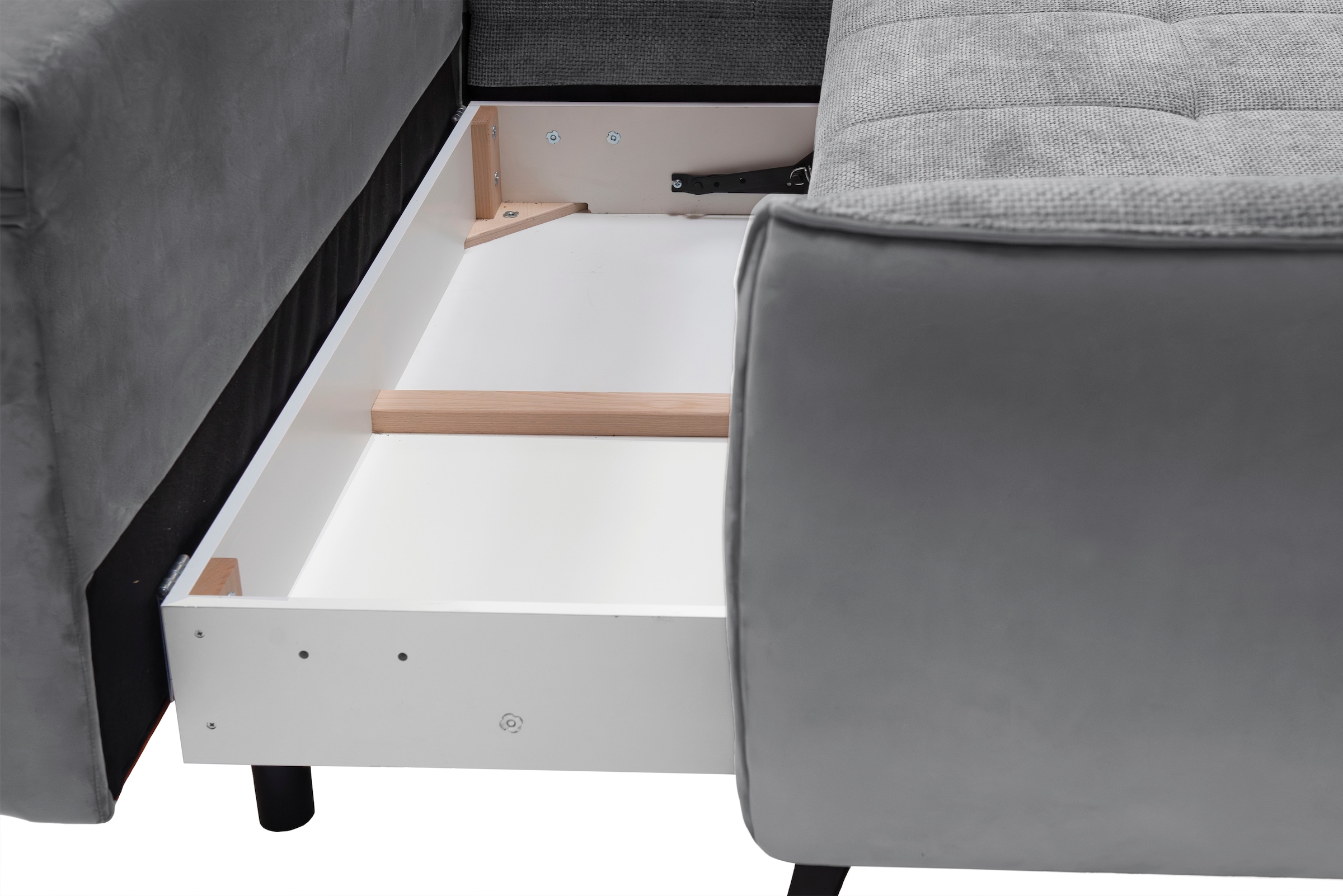 exxpo - sofa fashion Ecksofa »Midway mit einfacher Easy-Lift-Bettfunktion, bequem und modern«, inkl. Bettfunktion und praktischem Bettkasten, L-Form