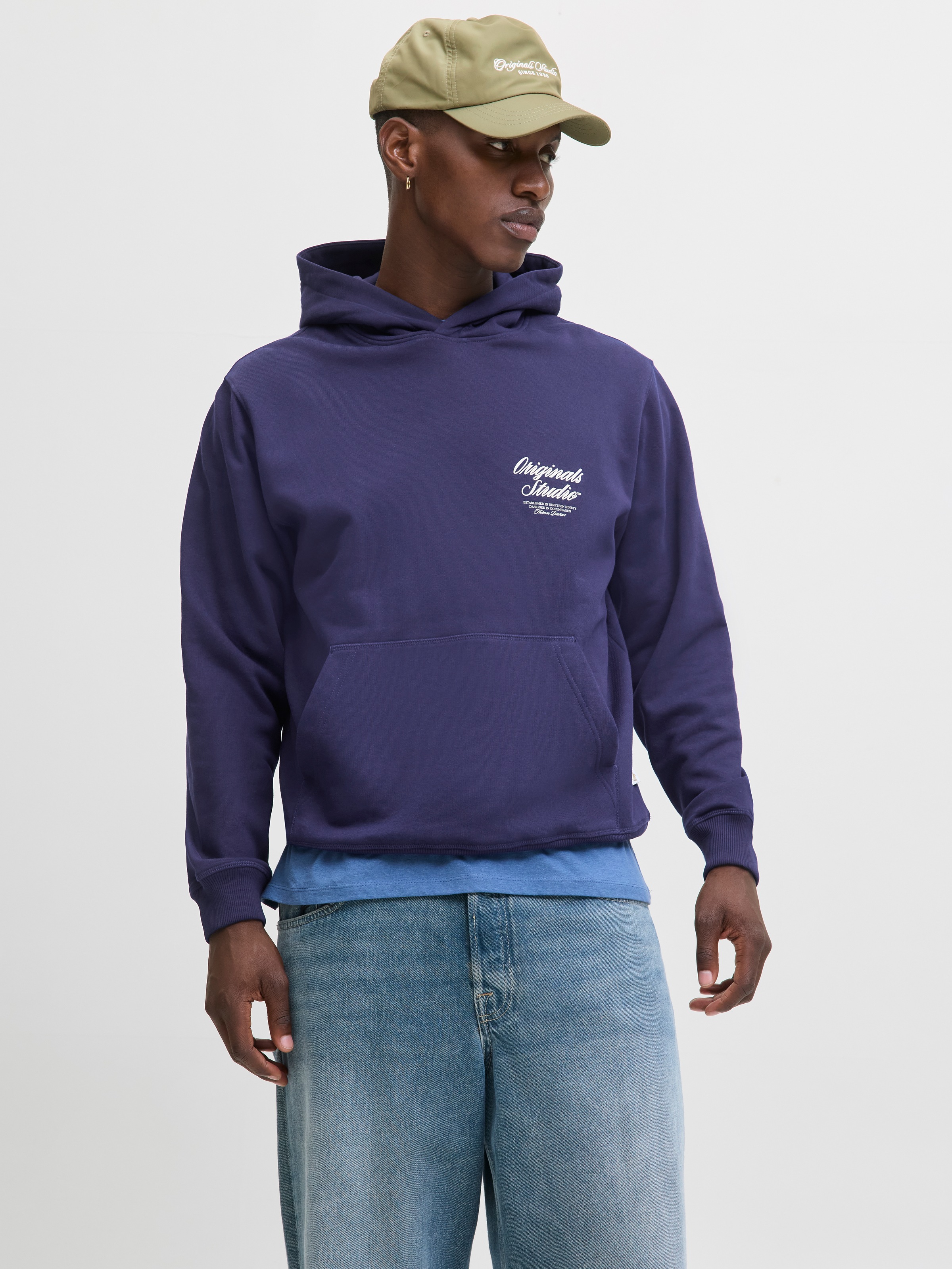 Jack & Jones Herren Hoodie Kapuzenpullover JORNORREBRO TYPO BACK SWEAT HOOD günstig online kaufen