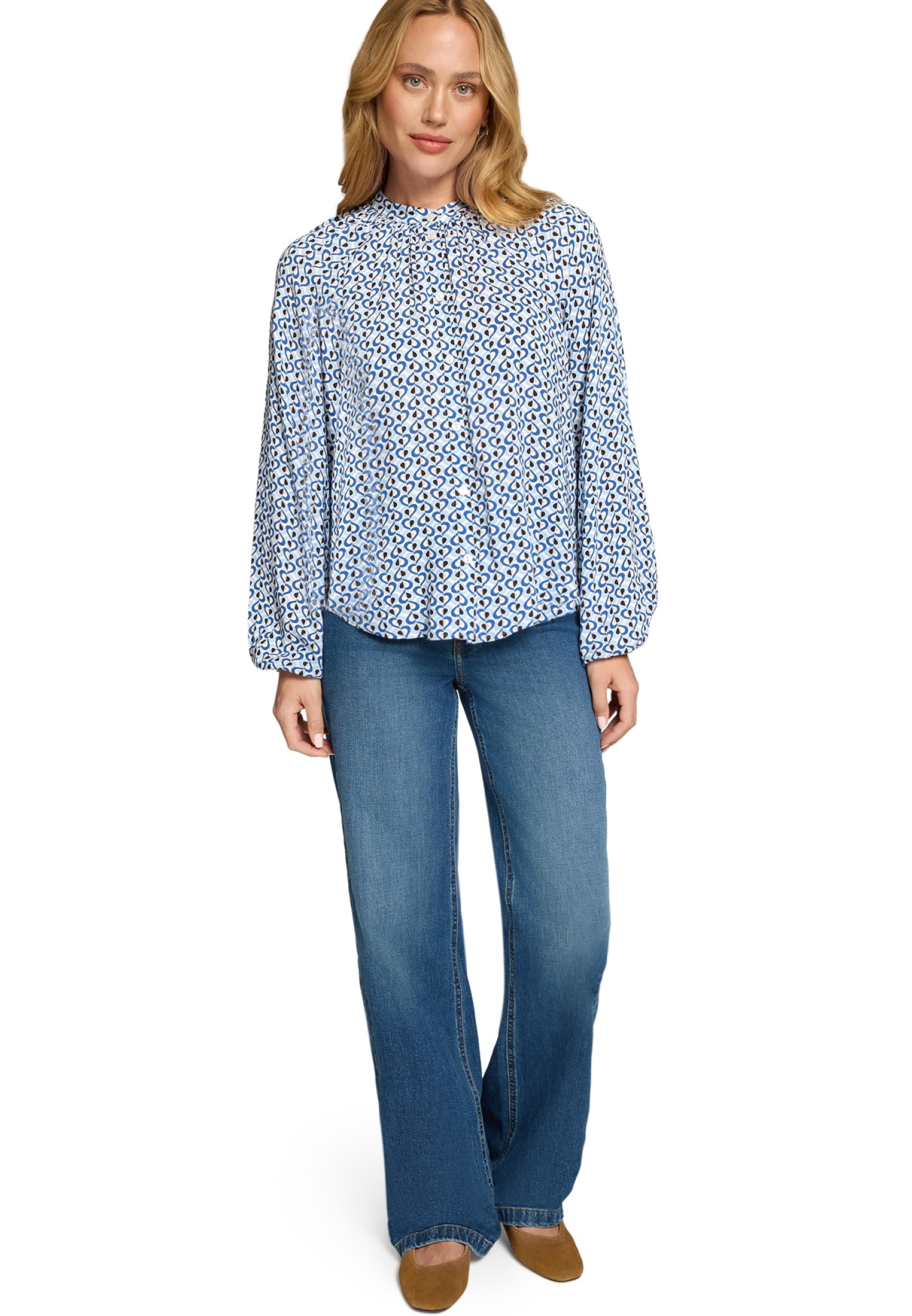 Zero Klassische Bluse »Damen mit grafischem Print«