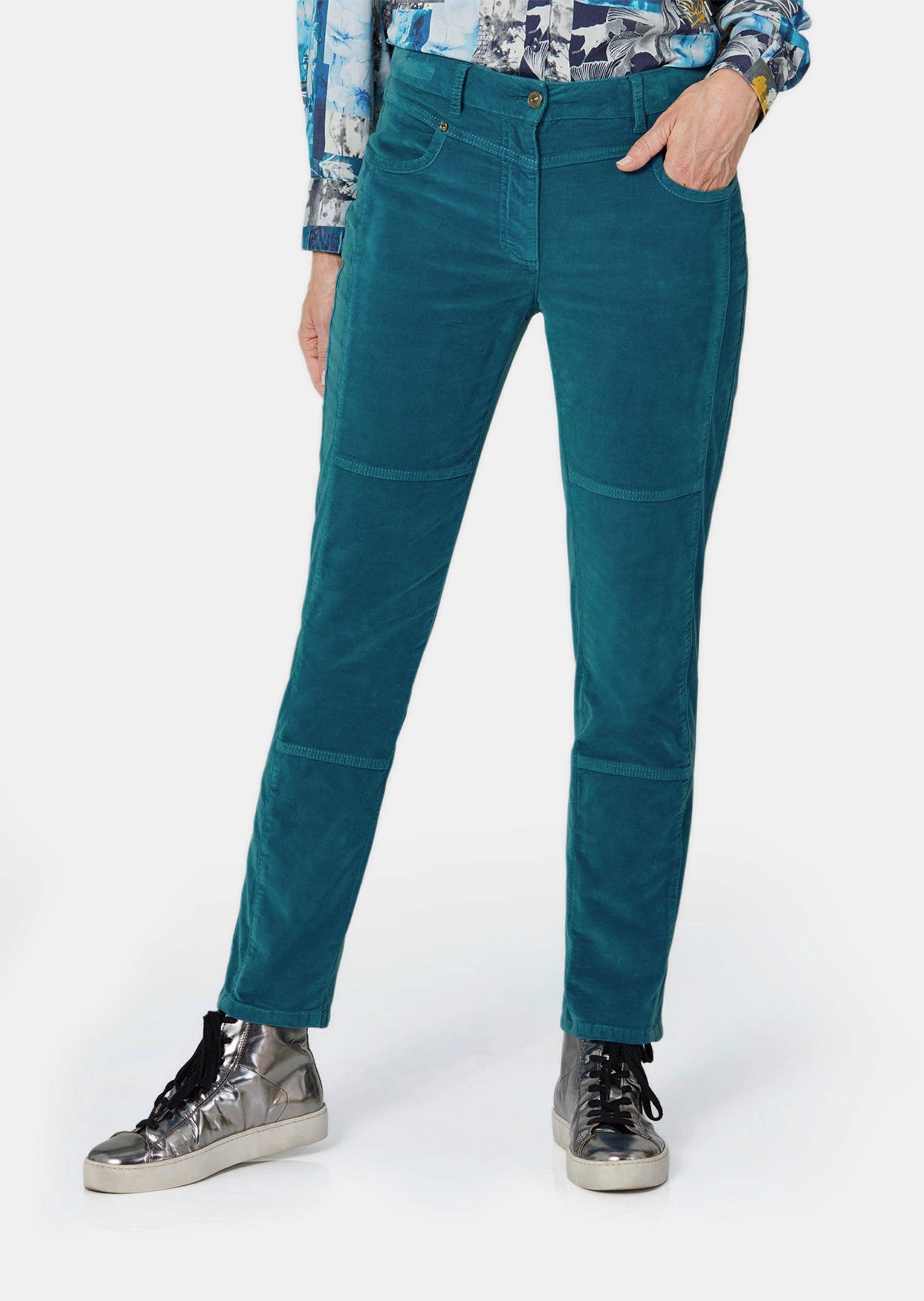 GOLDNER Schlupfhose "Kurzgröße Bequeme Samthose mit Wascheffekt" günstig online kaufen