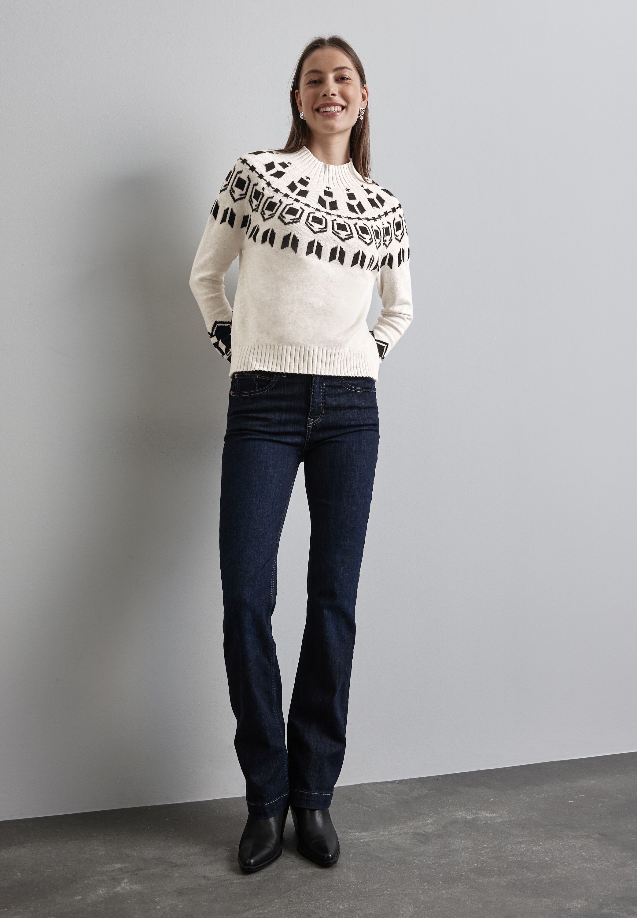 STREET ONE Strickpullover mit Muster