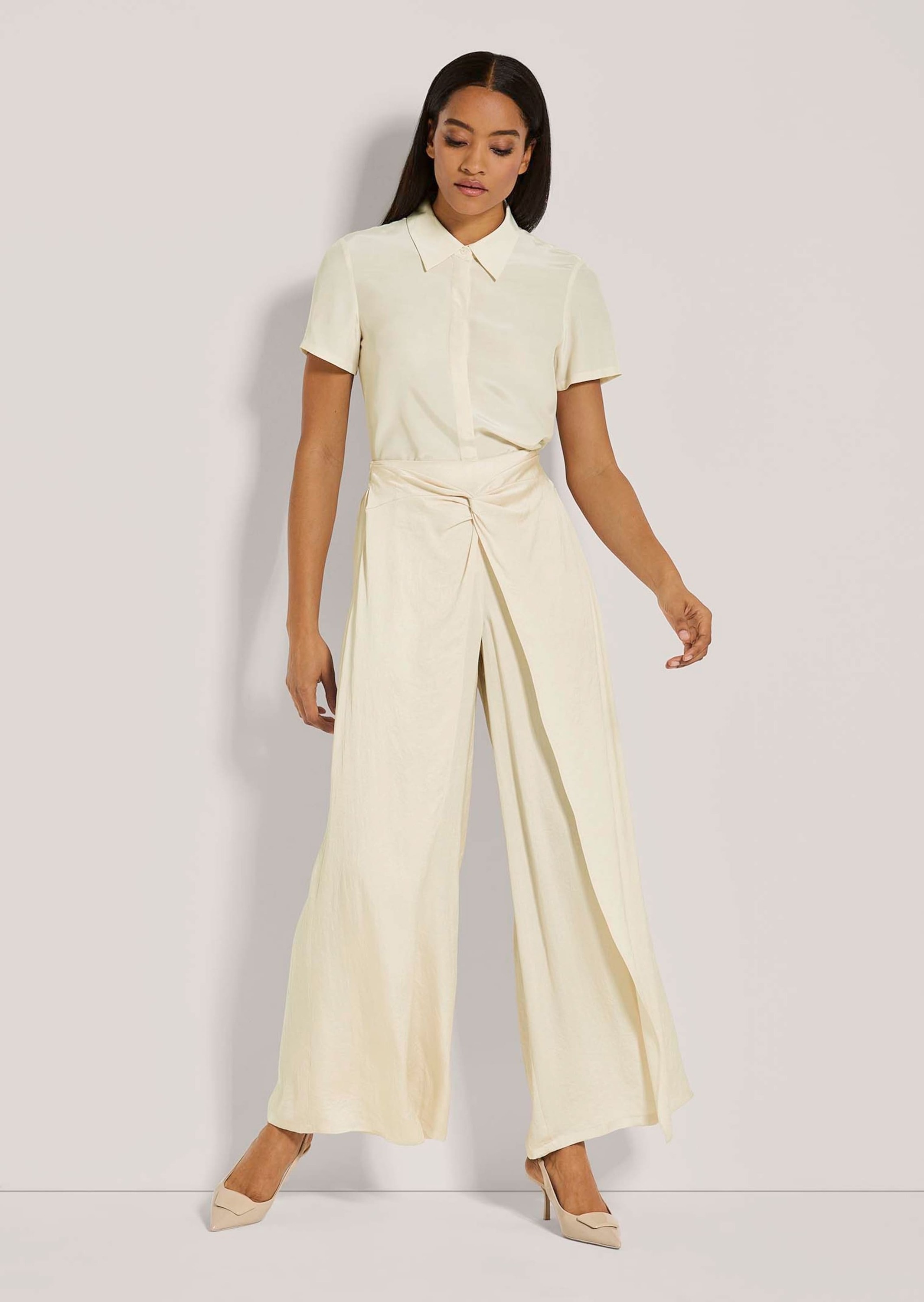 MADELEINE Stoffhose "Palazzo-Hose Sommerliche Stoffhose mit Überwurf" günstig online kaufen