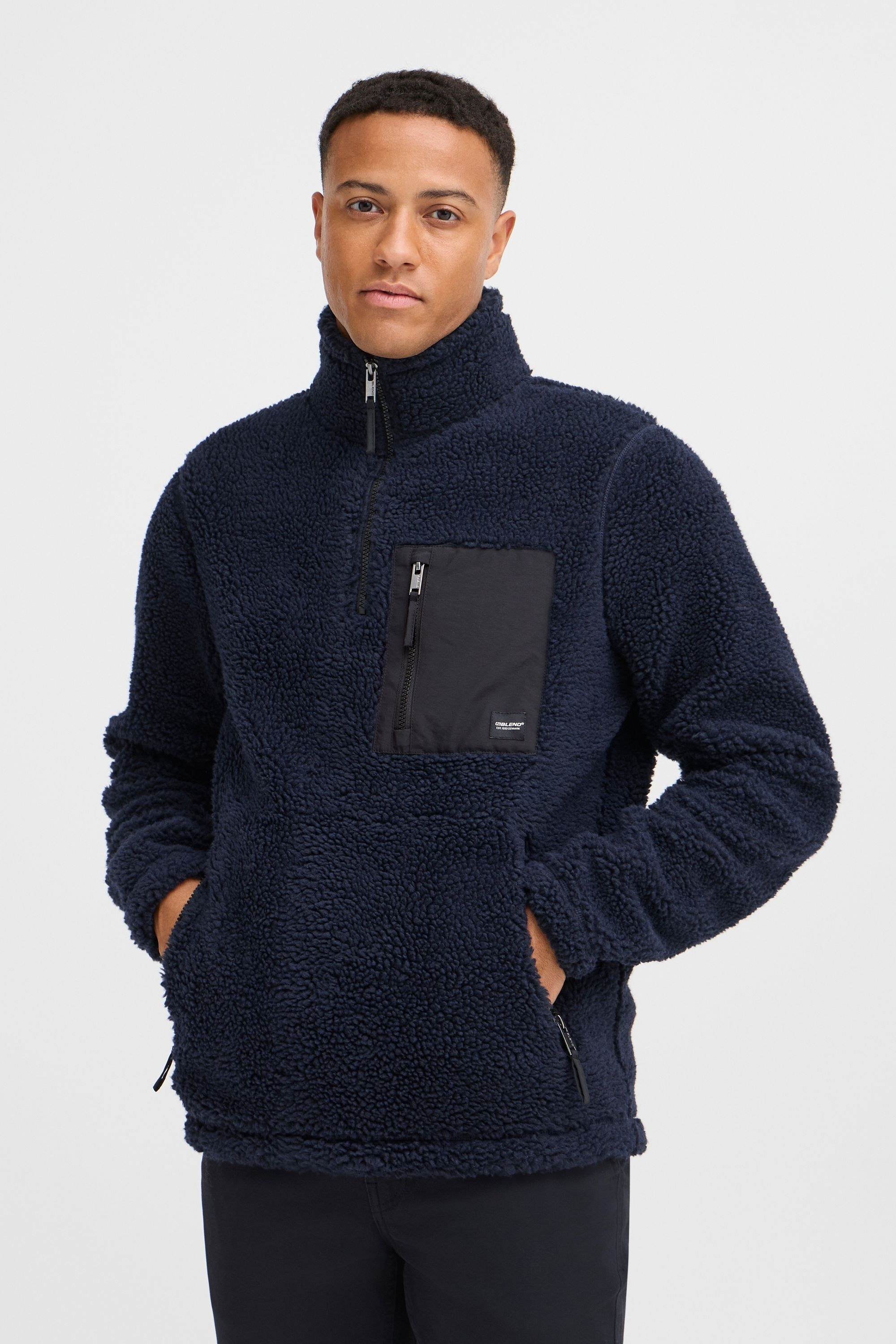 Blend Fellimitatjacke "BHTotto" Lässiger Troyer in Teddy-Optik günstig online kaufen