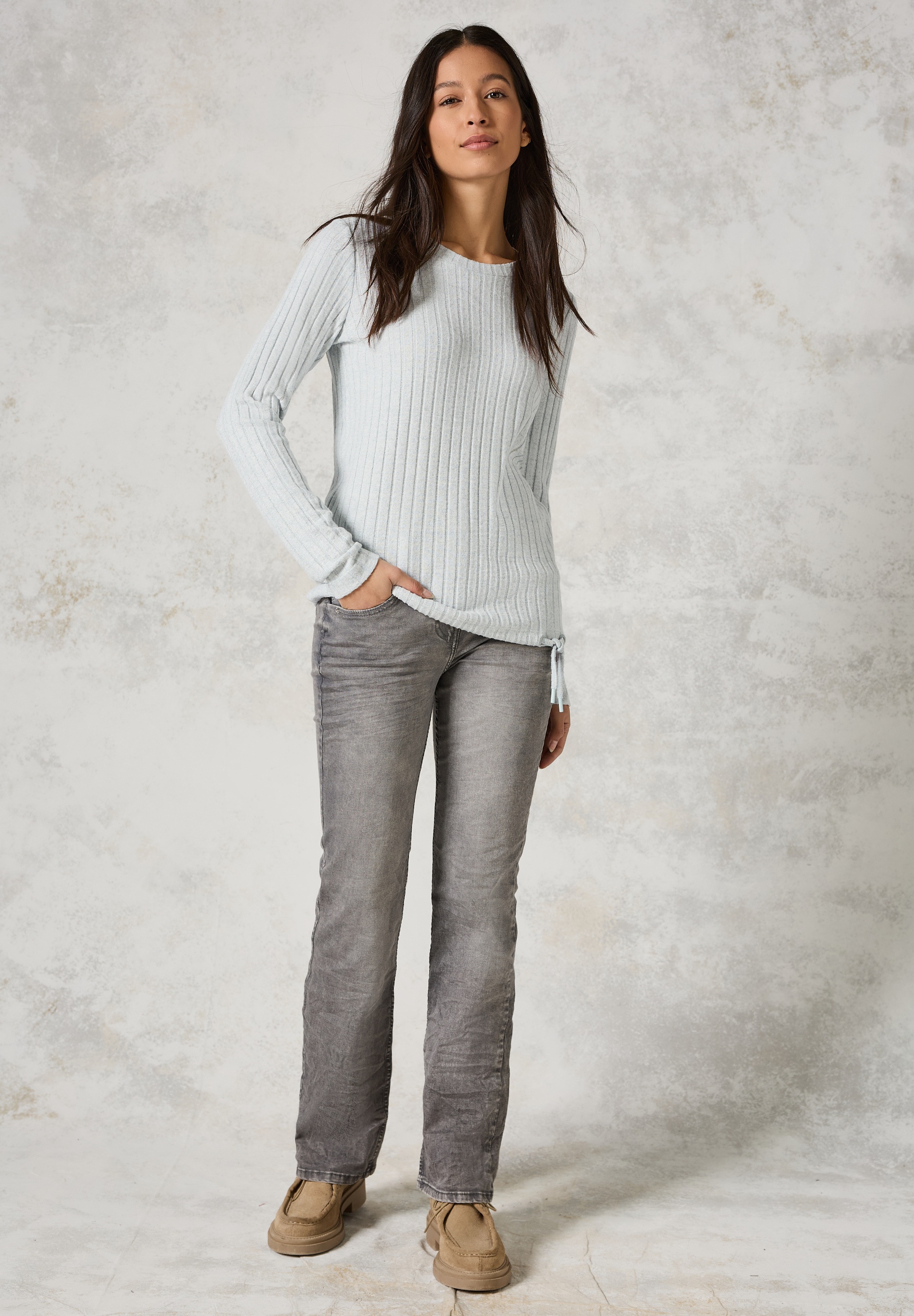 Thumbnail - Cecil Langarmshirt, mit Materialmix