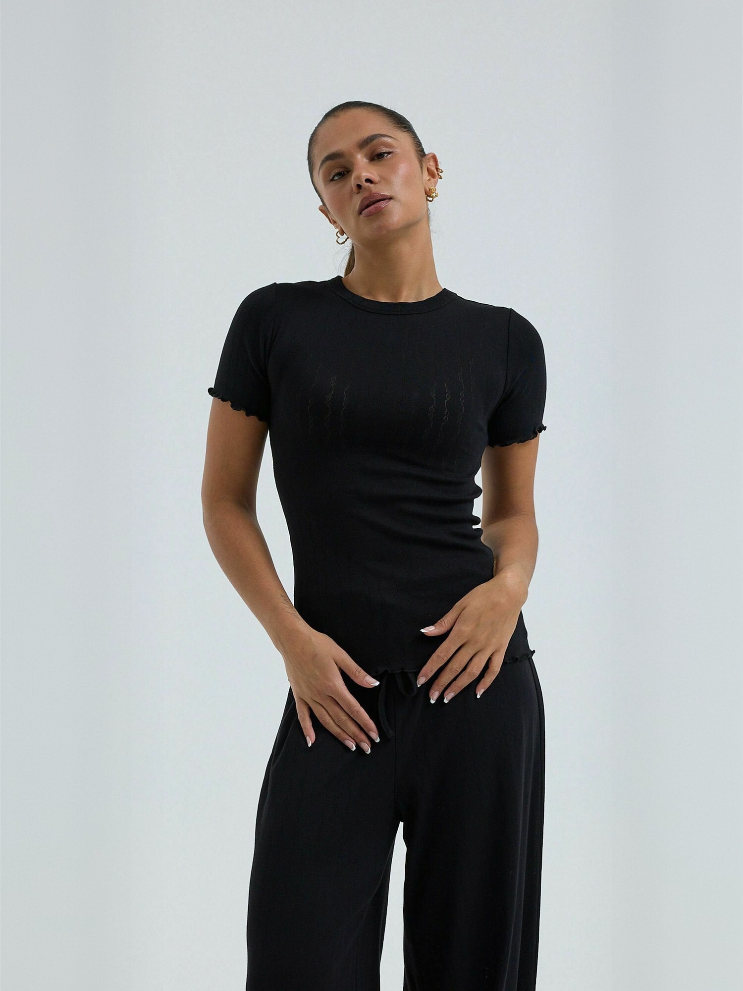 Seamless Basic Kurzarmhemd »Seamless Basic T-shirt Jacquard«