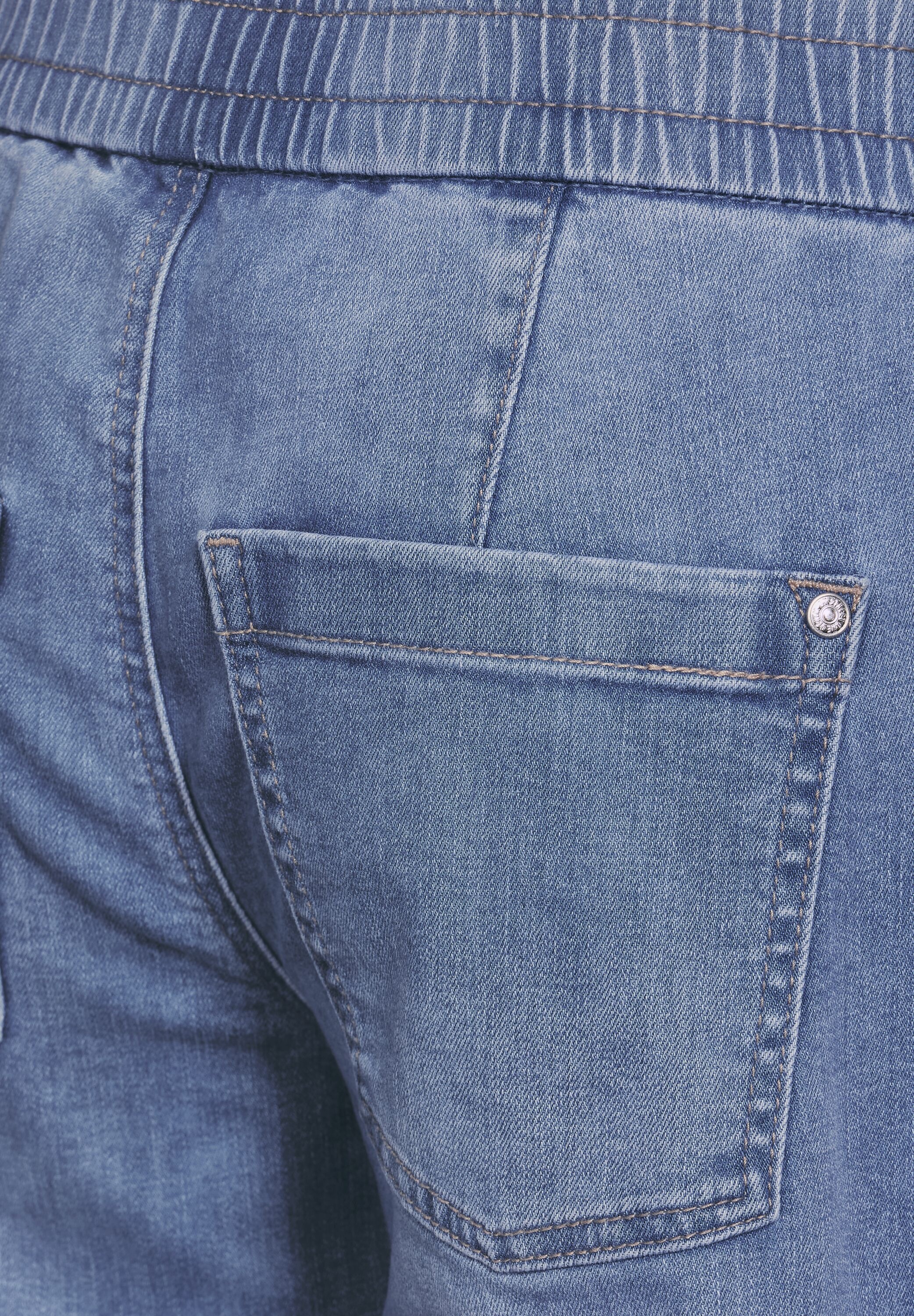 STREET ONE Loose-fit-Jeans, mit Elastikbund