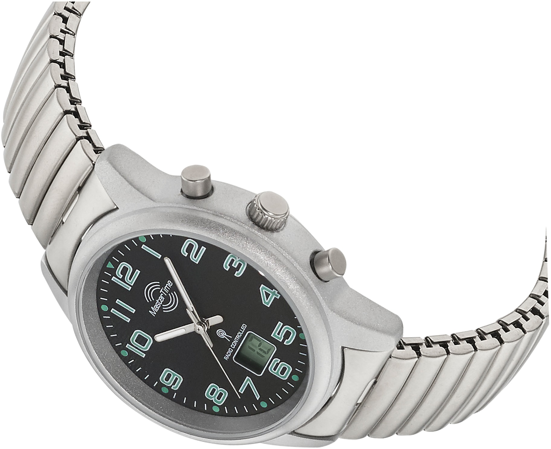 MASTER TIME Funkuhr »Basic, MTLA-10764-22Z«, Armbanduhr, Quarzuhr, Damenuhr, Datum, Leuchtzeiger