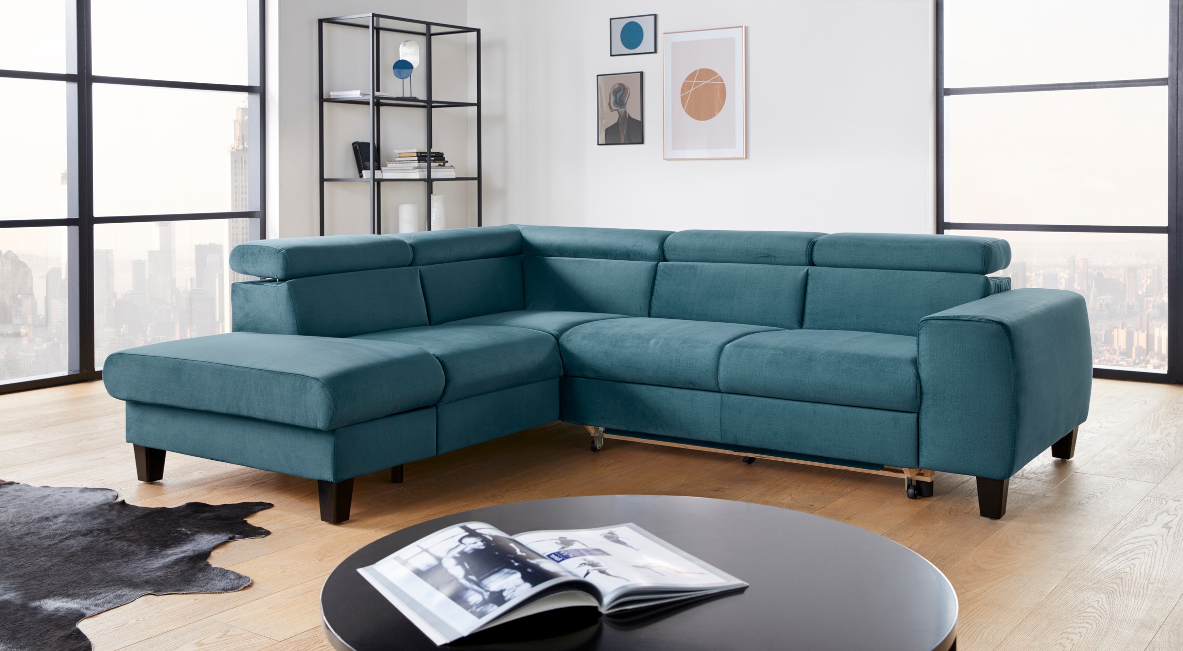 COTTA Ecksofa "Morven L-Form mit Kopfteilverstellung", wahlweise mit Bettfu günstig online kaufen
