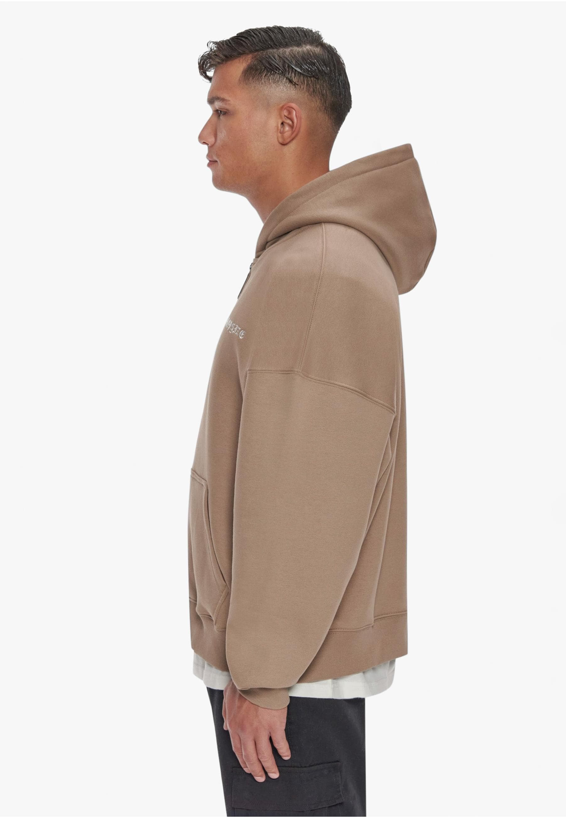 Dropsize Sweatjacke »Dropsize Herren Heavy Oversize Logo Zip Hoodie«