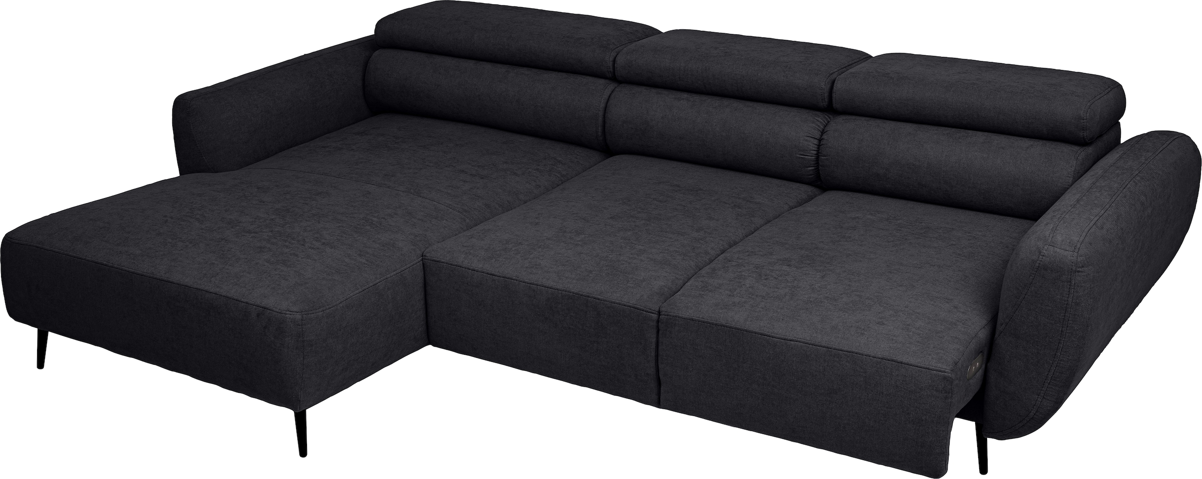 WERK2 Ecksofa »Alisson, mit elektrischer Sitztiefenverstellung, L-Form, Breite 277 cm«, Alisson – flexibler Komfort mit modernem Design und smarten Details.
