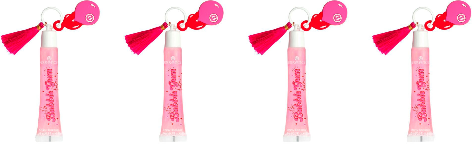Essence Lipgloss »it's Bubble Gum fun shiny lipgloss«, (4er Pack)