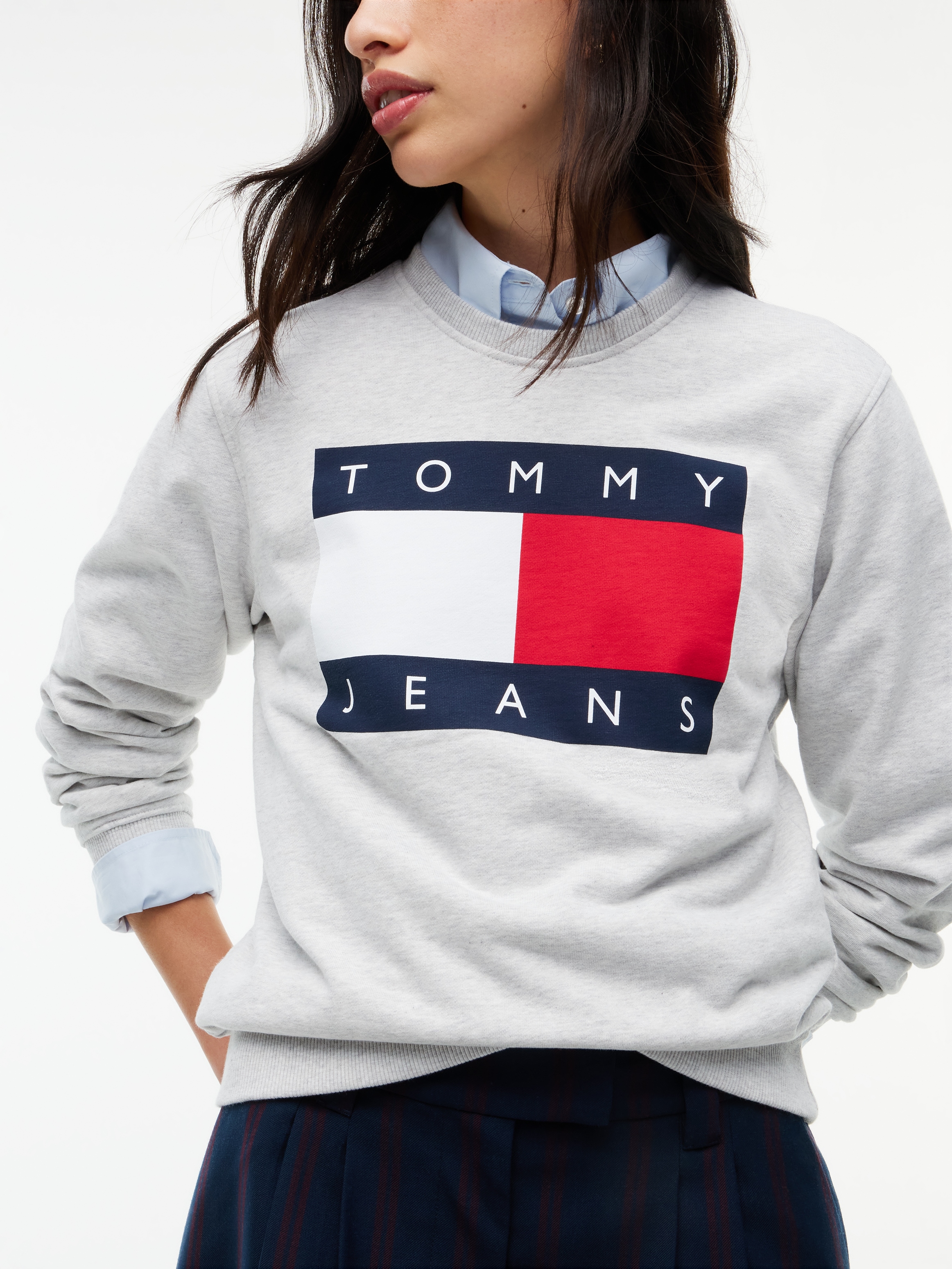 Tommy Jeans Sweatshirt »TJW REG FLAG CREW«, Baumwolle
