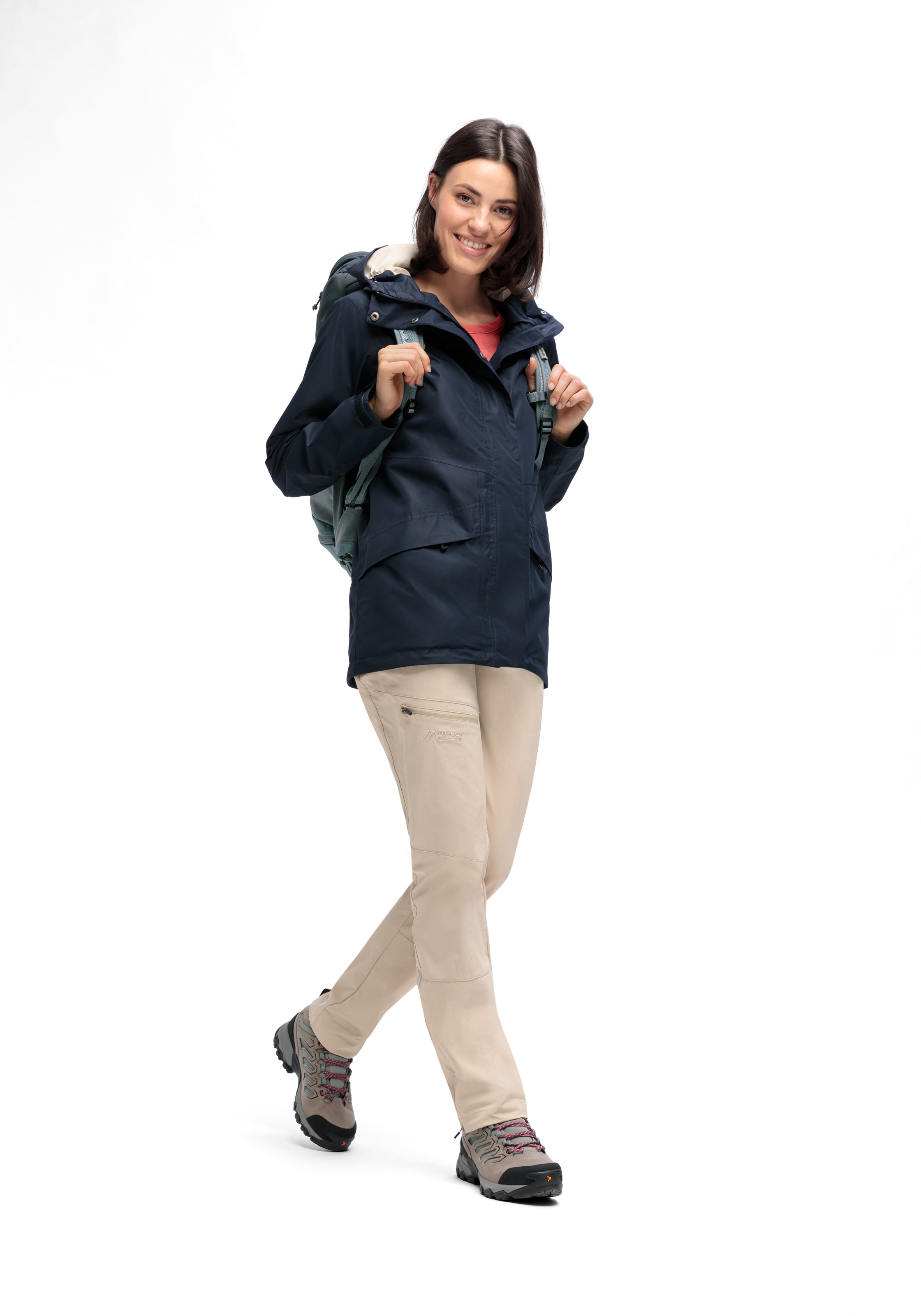 Maier Sports Outdoorjacke »Brocken Long W«, Damen Jacke wasserdicht, Funktionsjacke 2 Taschen außen + Innentasche