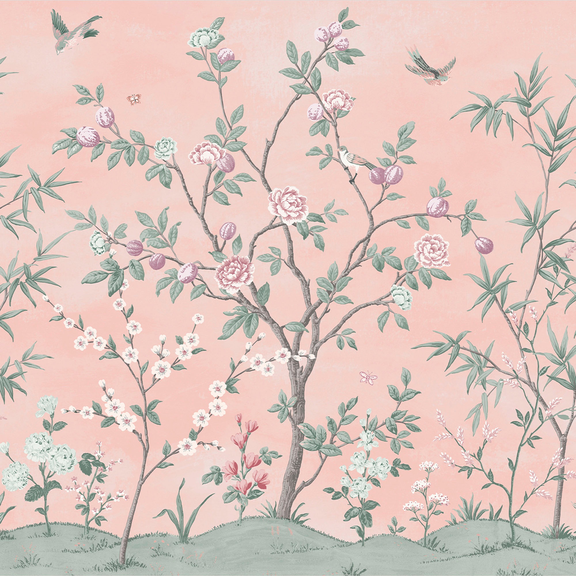 LAURA ASHLEY Vliestapete "Eglantine - Fototapete" FSC zertifiziert, mit lebhaftem Druck, 2,8 Meter Länge