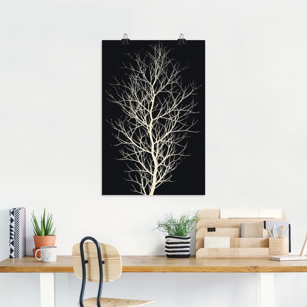 Artland Poster »Der schwarze Baum«, Baumbilder, (1 St.)