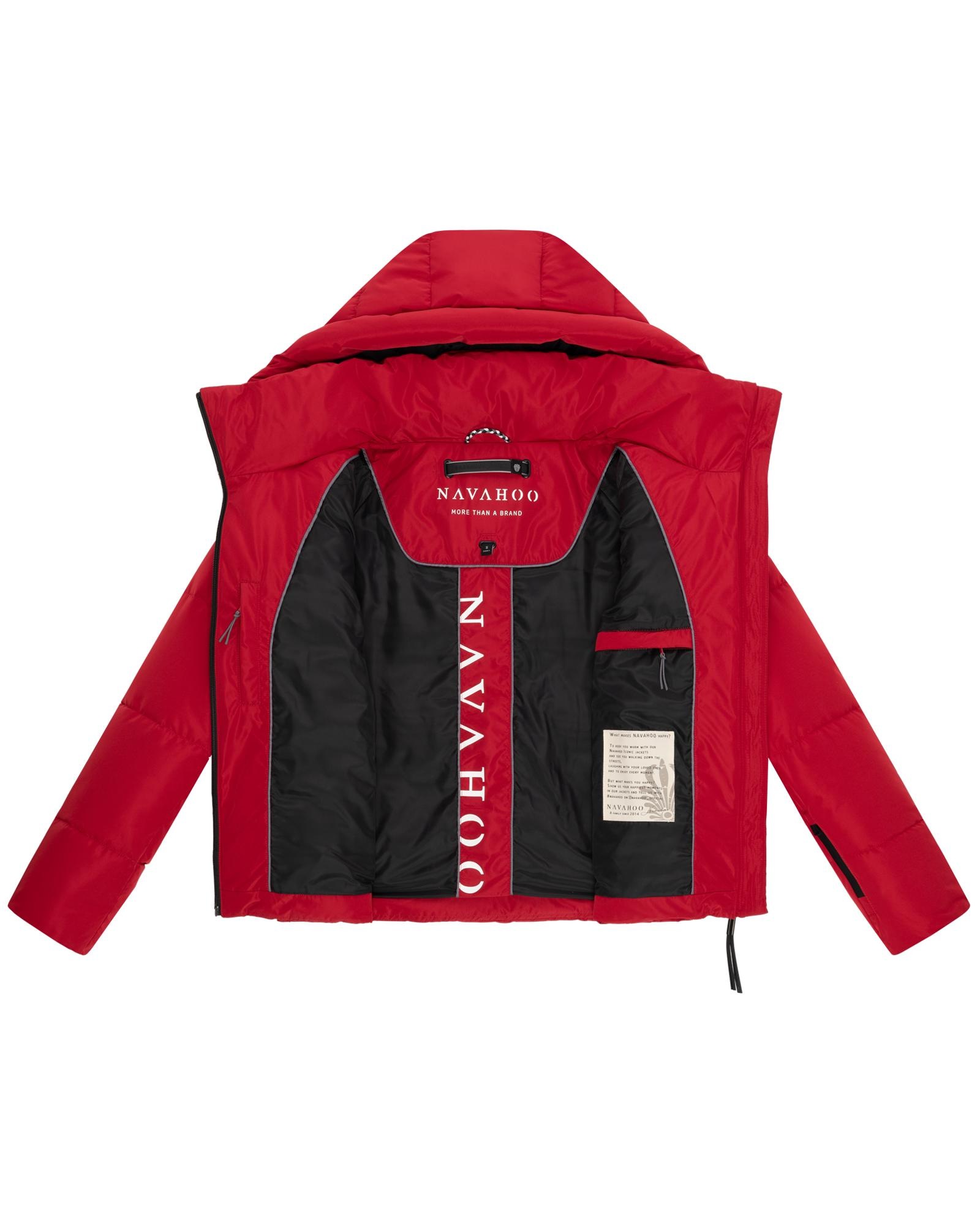 Navahoo Steppjacke »Frostherz XIV«, mit Kapuze, Kurze gesteppte Damen Winterjacke mit abnehmbarer Kapuze