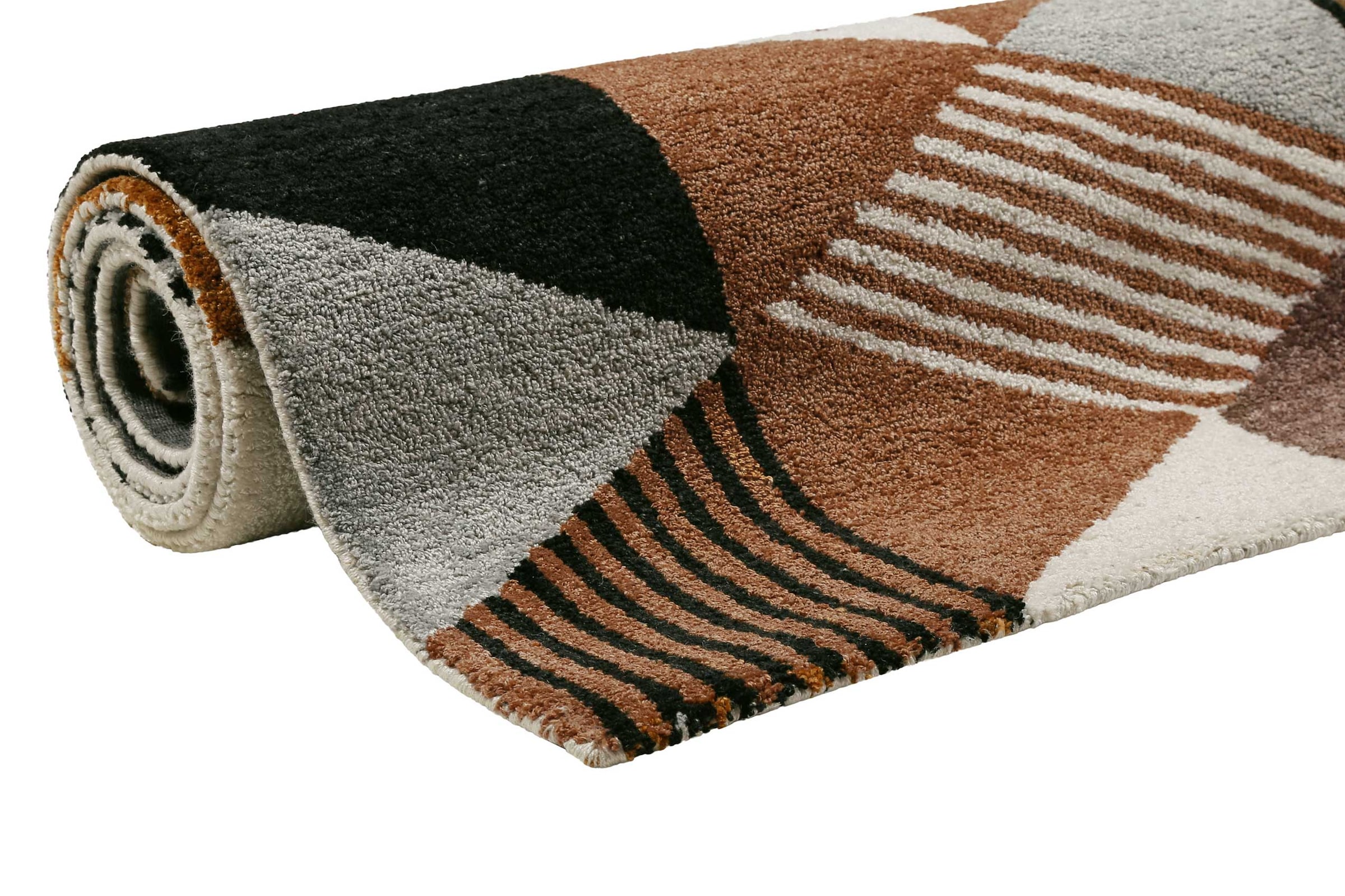 Esprit Teppich »Uptown,  ESP-39872«, rechteckig, 8 mm Höhe, bunt, handgetuftet, grafischer Retro Look für Wohnzimmer, Schlafzimmer