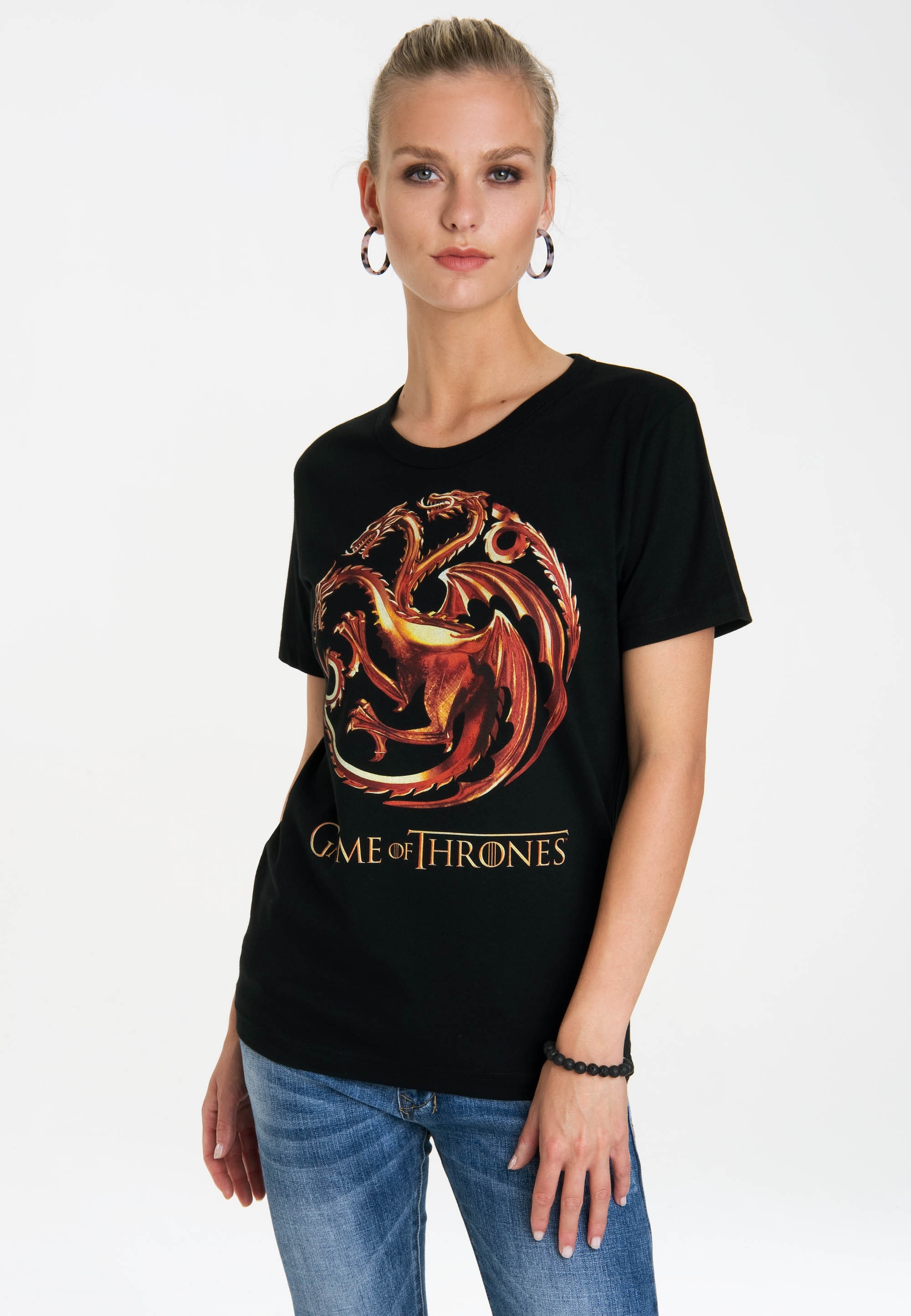 lizenziertem kaufen für T-Shirt Thrones«, LOGOSHIRT BAUR | »Game of Originaldesign mit