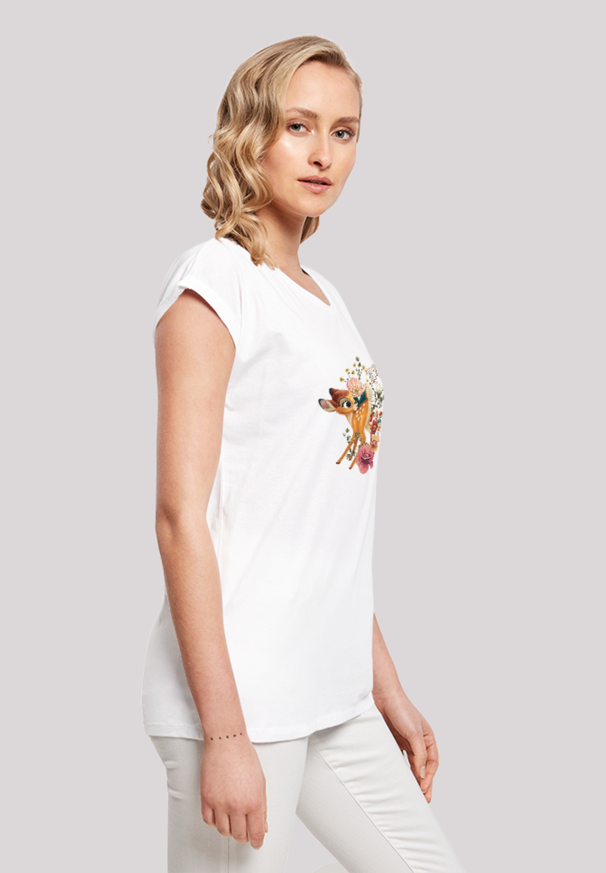 F4NT4STIC T-Shirt »Disney Bambi Meadow«, bestellen Damen,Premium BAUR Ärmel,Bedruckt Merch,Regular-Fit,Kurze | für