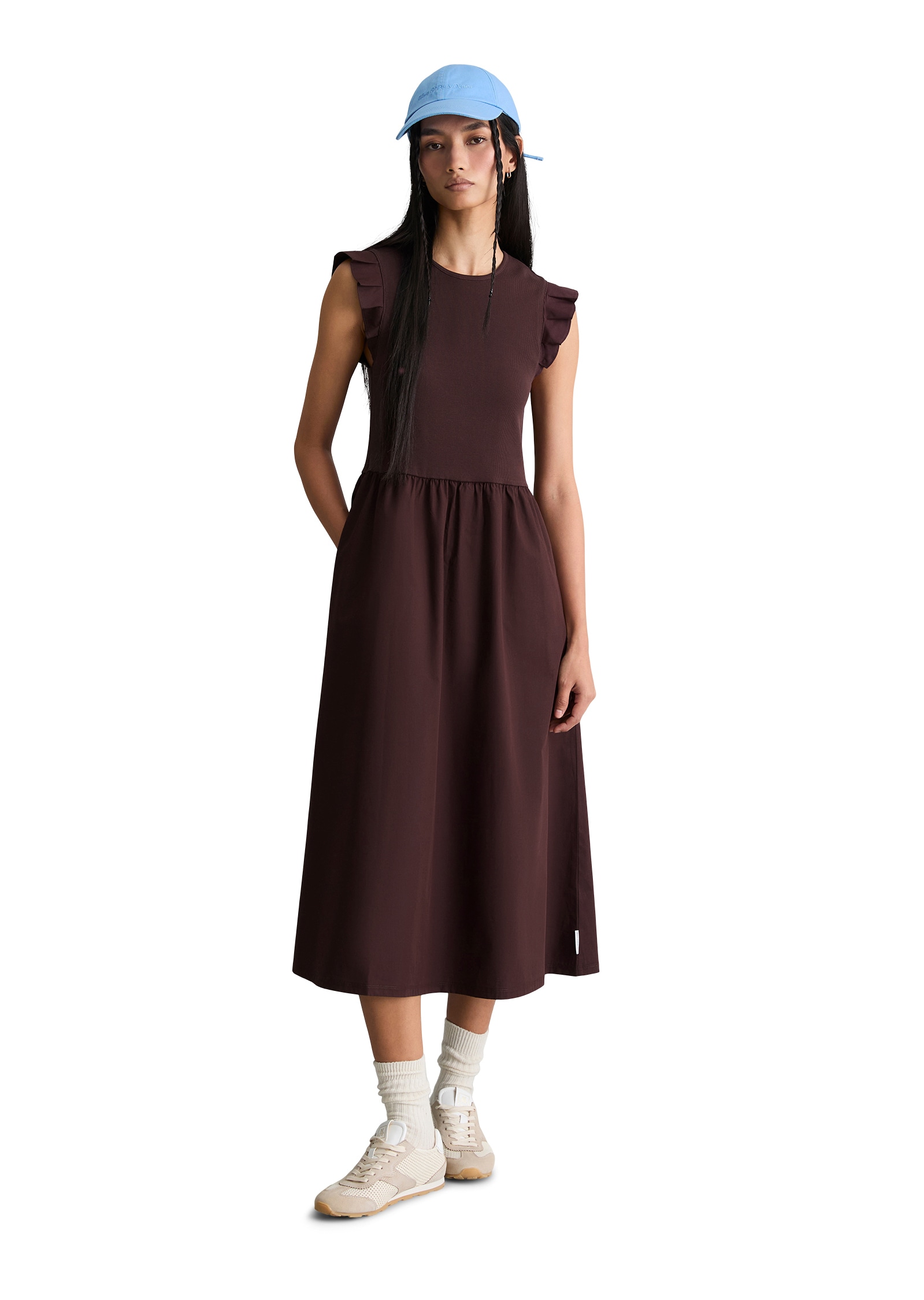 Marc O'Polo DENIM Jerseykleid »mit Baumwoll-Popelinerock«