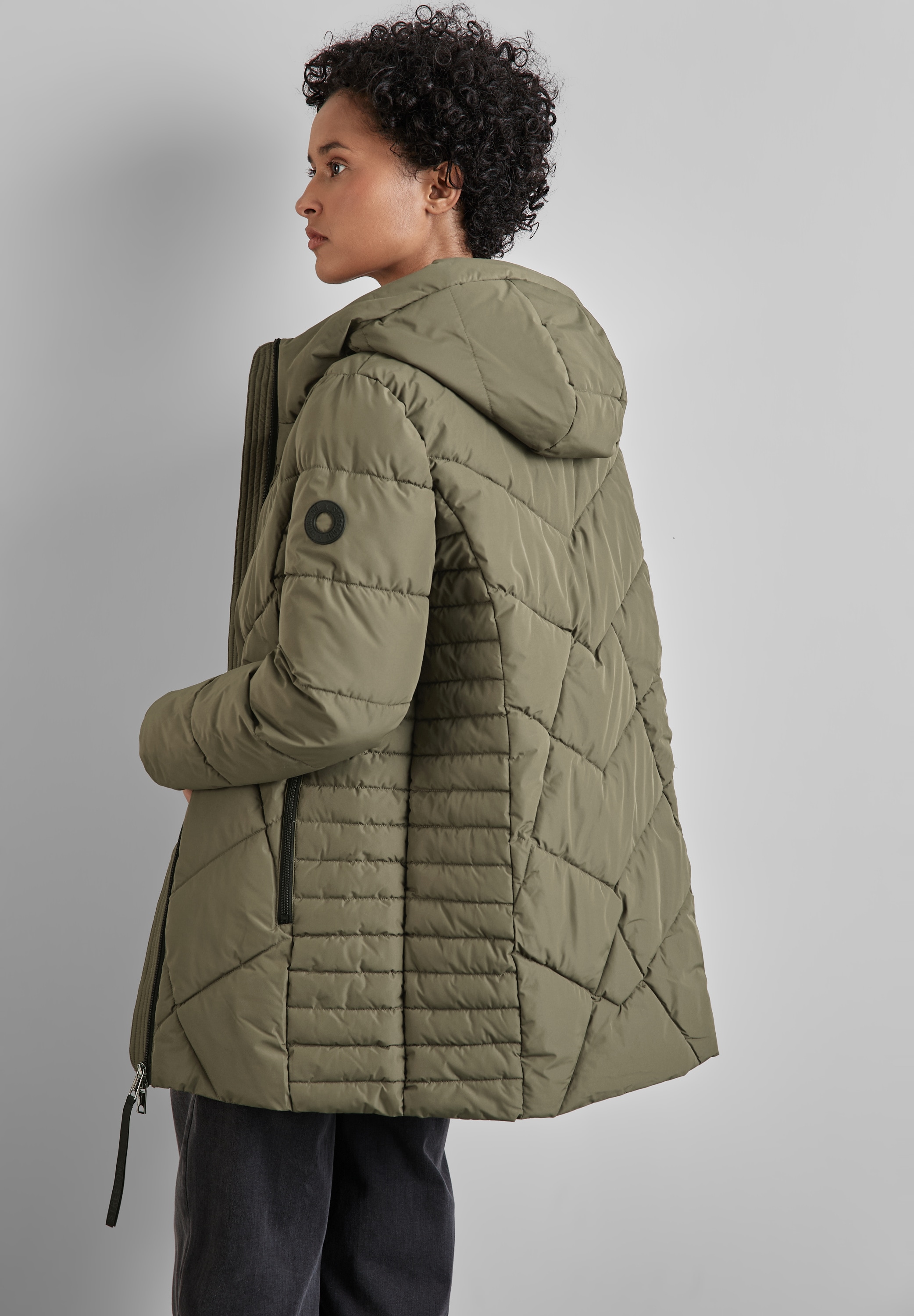 STREET ONE Steppjacke, mit Kapuze, mit Kapuze mit Tunnelzugband