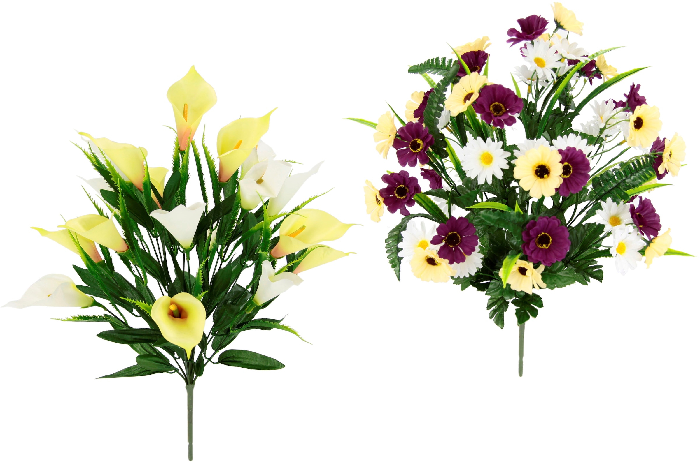 I.GE.A. Kunstblume »Bouquet«, (2 St.), Calla und Margeriten, 2er Set kaufen