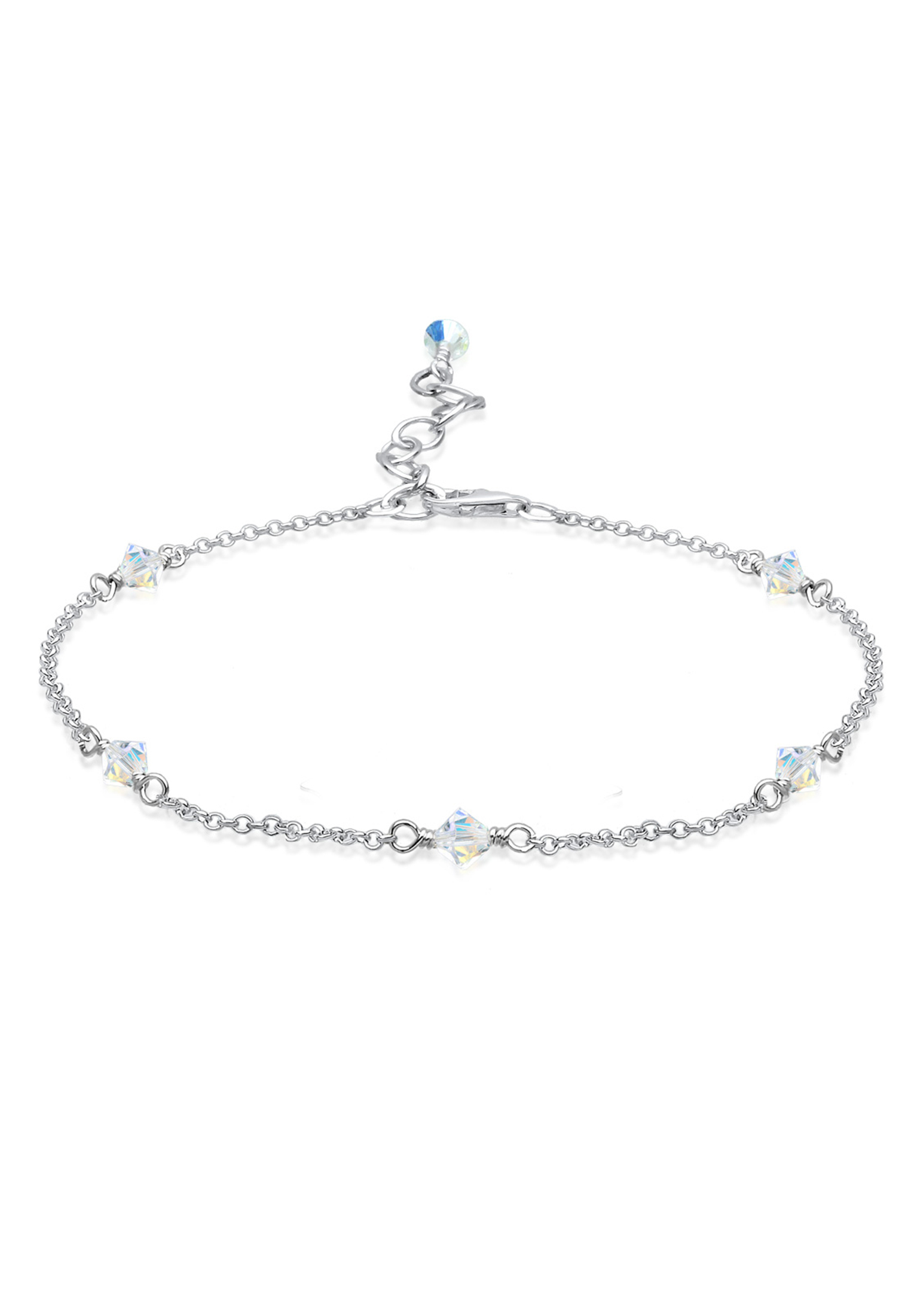 Fußkette »Klassiker Kristalle 925 Silber«