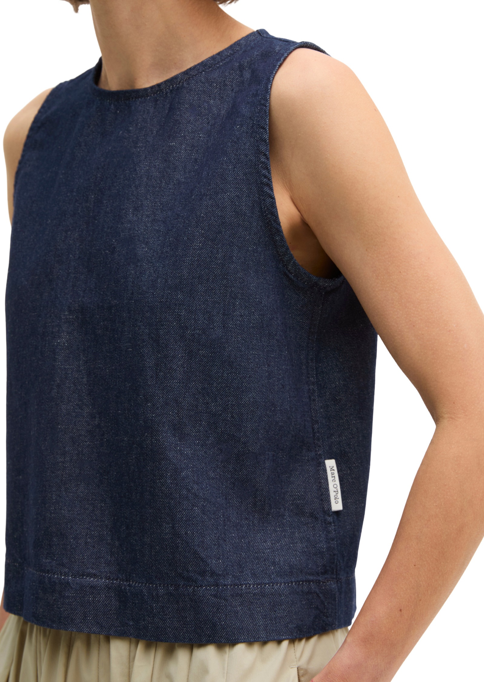 Marc O'Polo Jeansbluse »aus Organic-Cotton-Leinen-Mix«