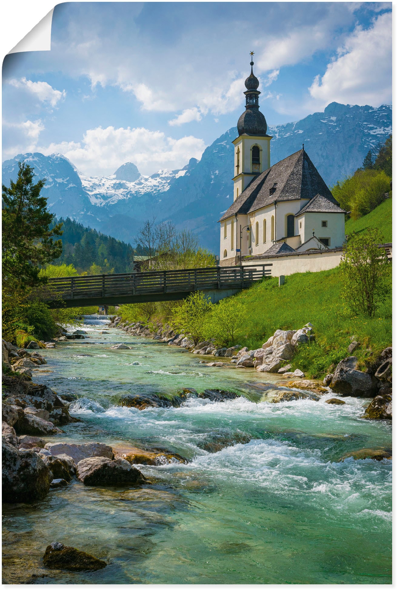 Artland Wandbild "Frühling in Ramsau", Seebilder, (1 St.), als Alubild, Lei günstig online kaufen