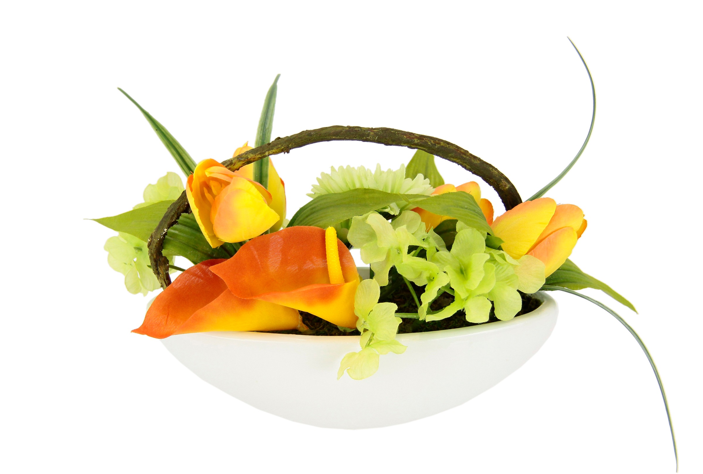 OTTO home Gestecke "Tulpe, Calla, Hortensie, Gerbera" In Schale, Kunstblume günstig online kaufen