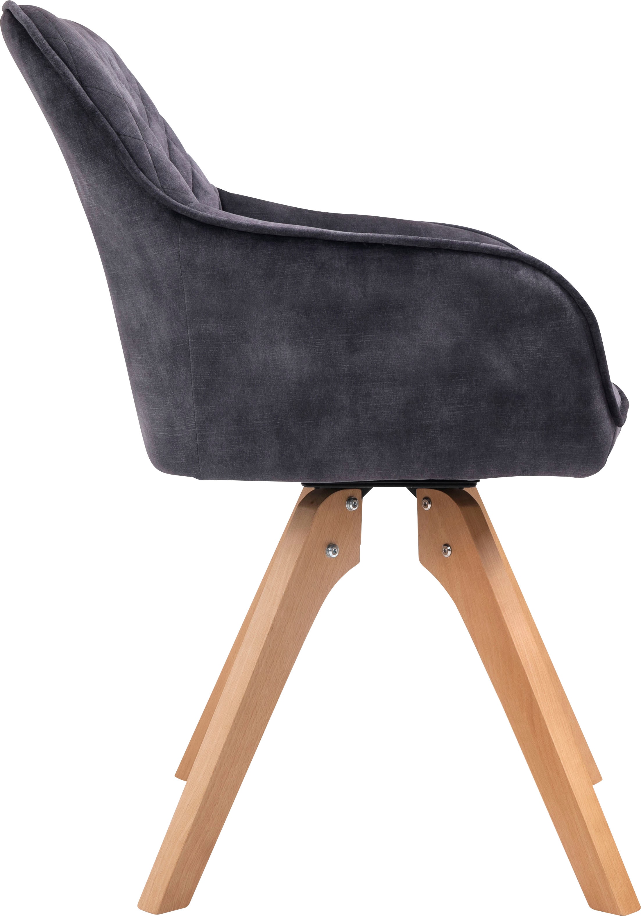 SalesFever Essgruppe, (5-tlg.), Tischbreite 180 cm, Stühle 180° drehbar, mit Samtverlours