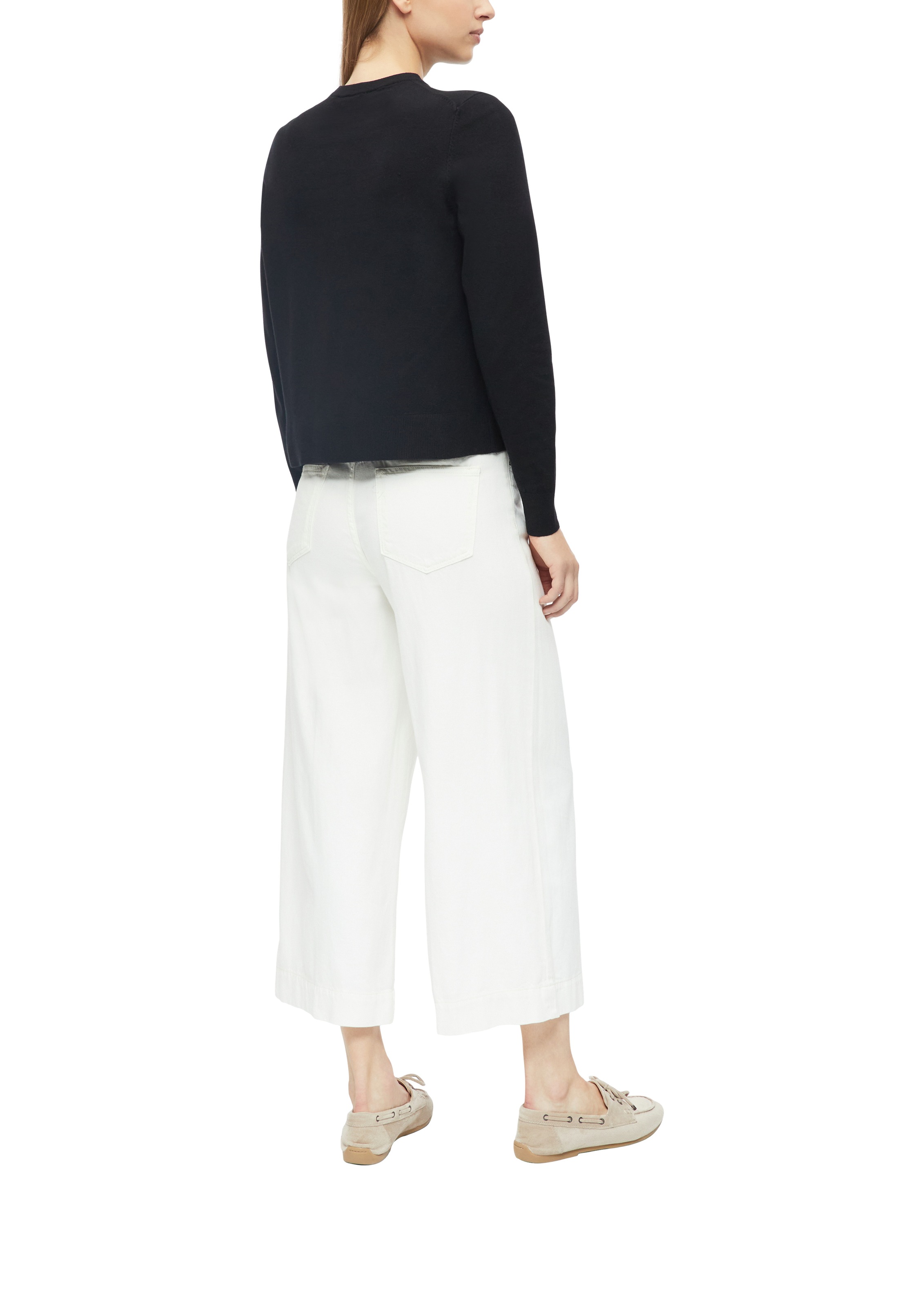 s.Oliver Strickjacke Rundhals mit Viskose