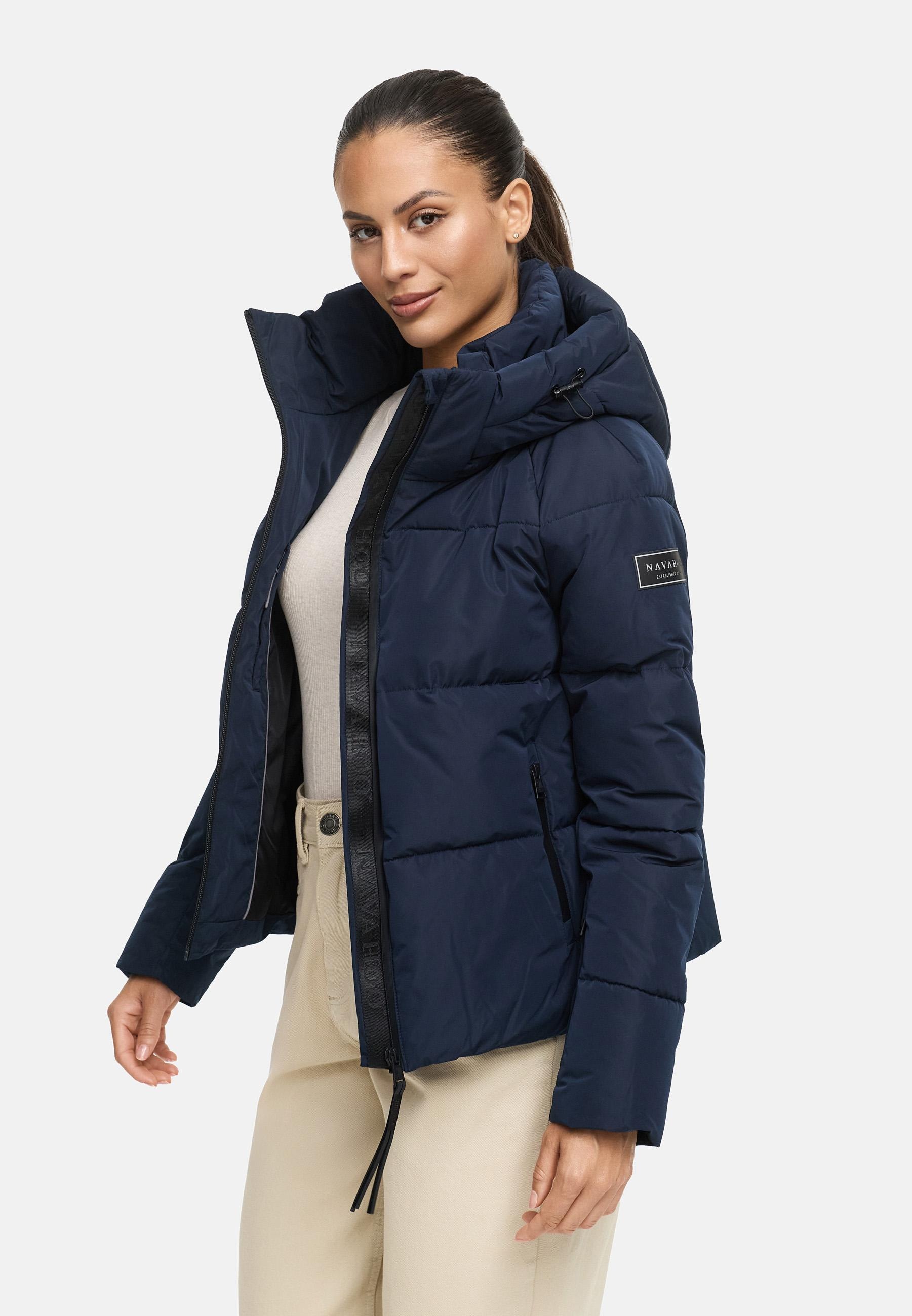 Navahoo Steppjacke »Frostherz XIV«, mit Kapuze, Kurze gesteppte Damen Winterjacke mit abnehmbarer Kapuze