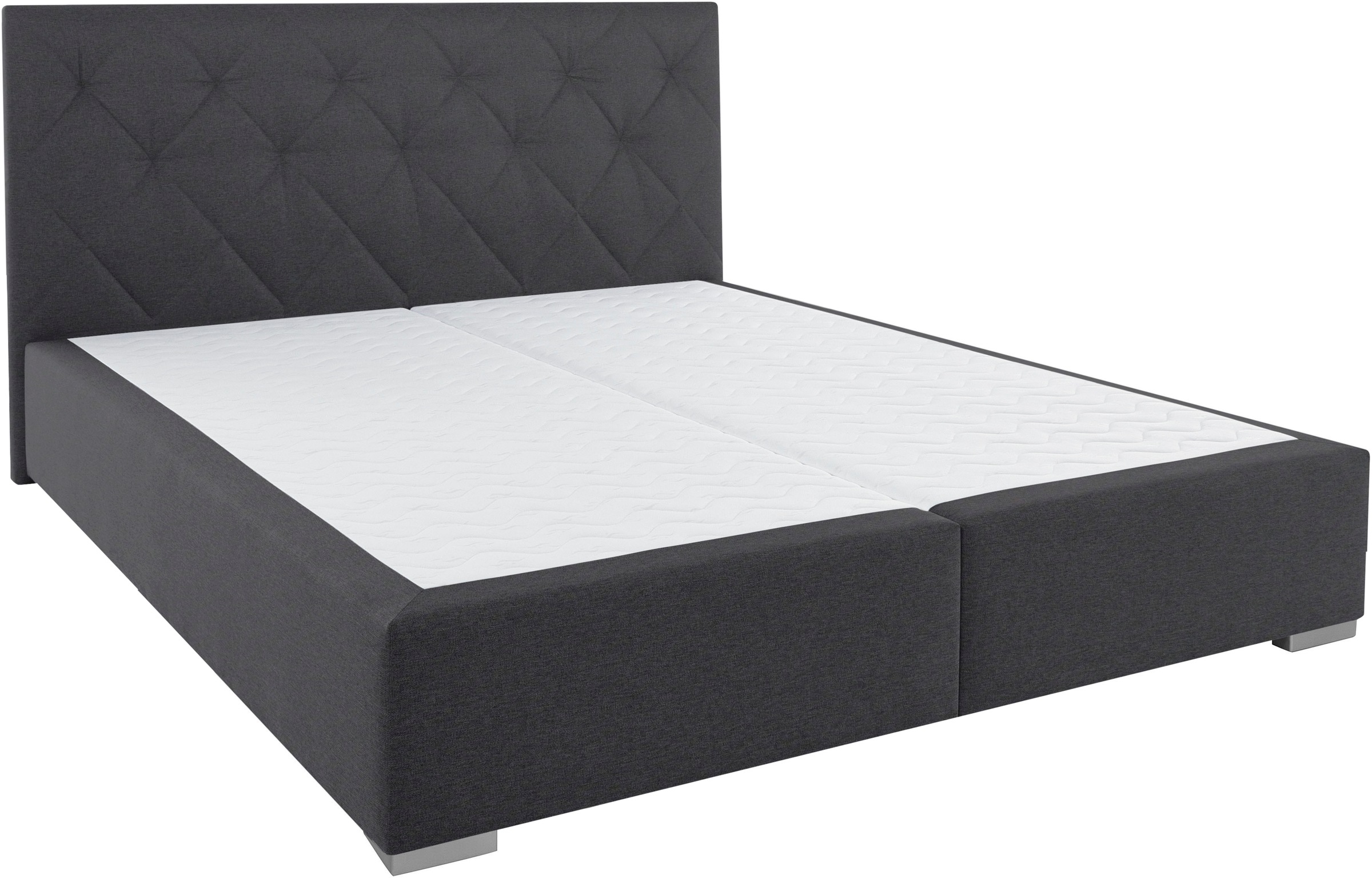 Boxbett HOME AFFAIRE "Tynan", grau (anthrazit), B:194cm L:210cm, Komplettbetten, Boxspringbett, wahlweise mit Bettkasten, in H2, H3 & H4 erhältilich 7