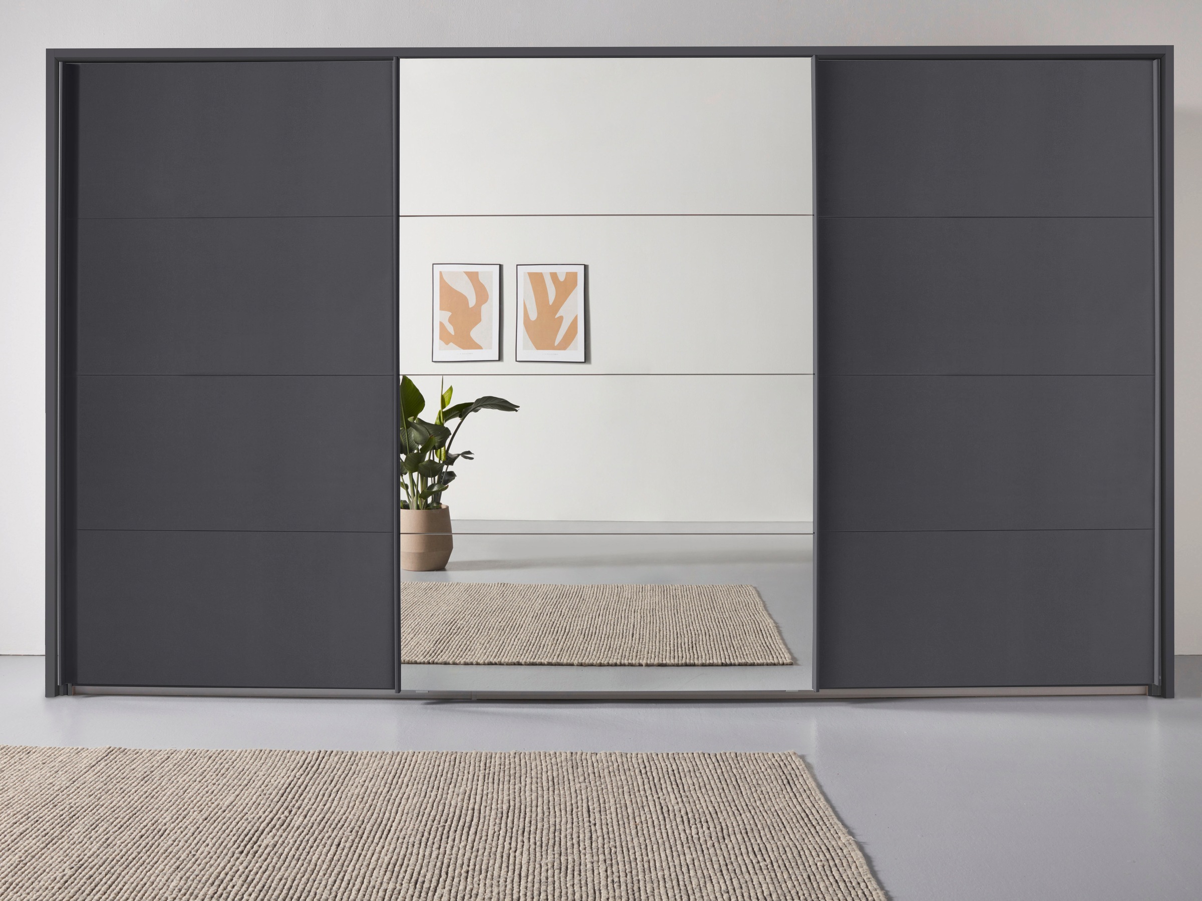 rauch Schwebetürenschrank »Oteli«, mit Mittelspiegel und Passepartout optional mit Beleuchtung