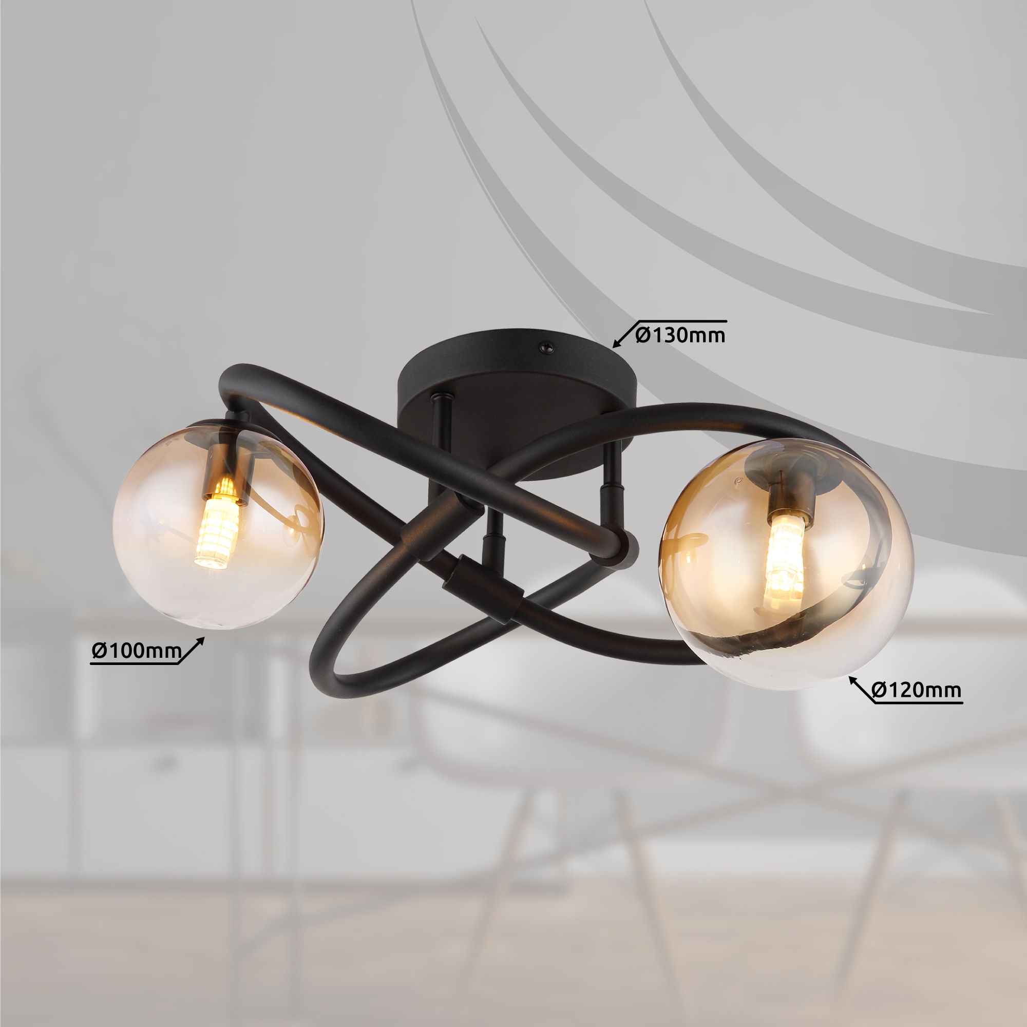GLOBO LIGHTING Deckenleuchte »TUBERIUS«, Leuchtmittel G9 | Leuchtmittel wechselbar, Deckenlampe/Wohnzimmer/Schlafzimmer/modern