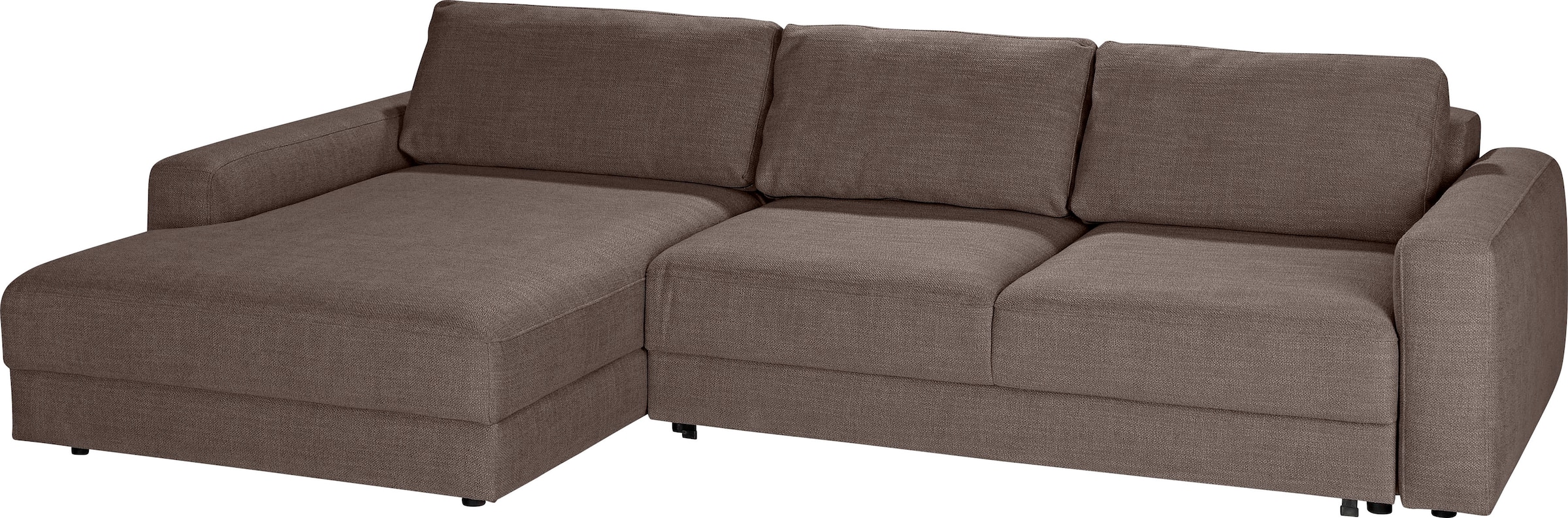 TRENDMANUFAKTUR Ecksofa »Bourbon II, mit extratiefer Sitzfläche und extrabreiter Recamiere«, elegant und zeitlos, mit hohem Sitzkomfort, L-Form