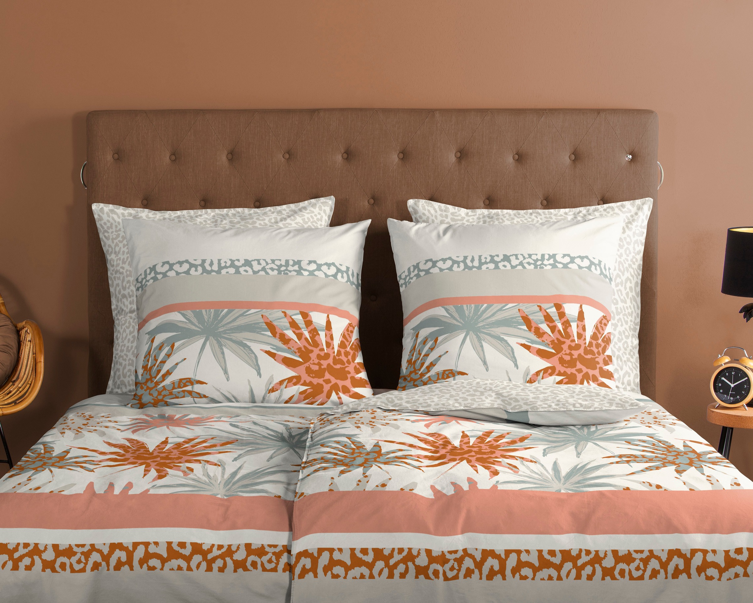 Thumbnail - good morning Wendebettwäsche "Costa" 2 Stk. Baumwolle, Renforcé, 135x200, Reißverschluss, Wendeoptik, Simple, Sand