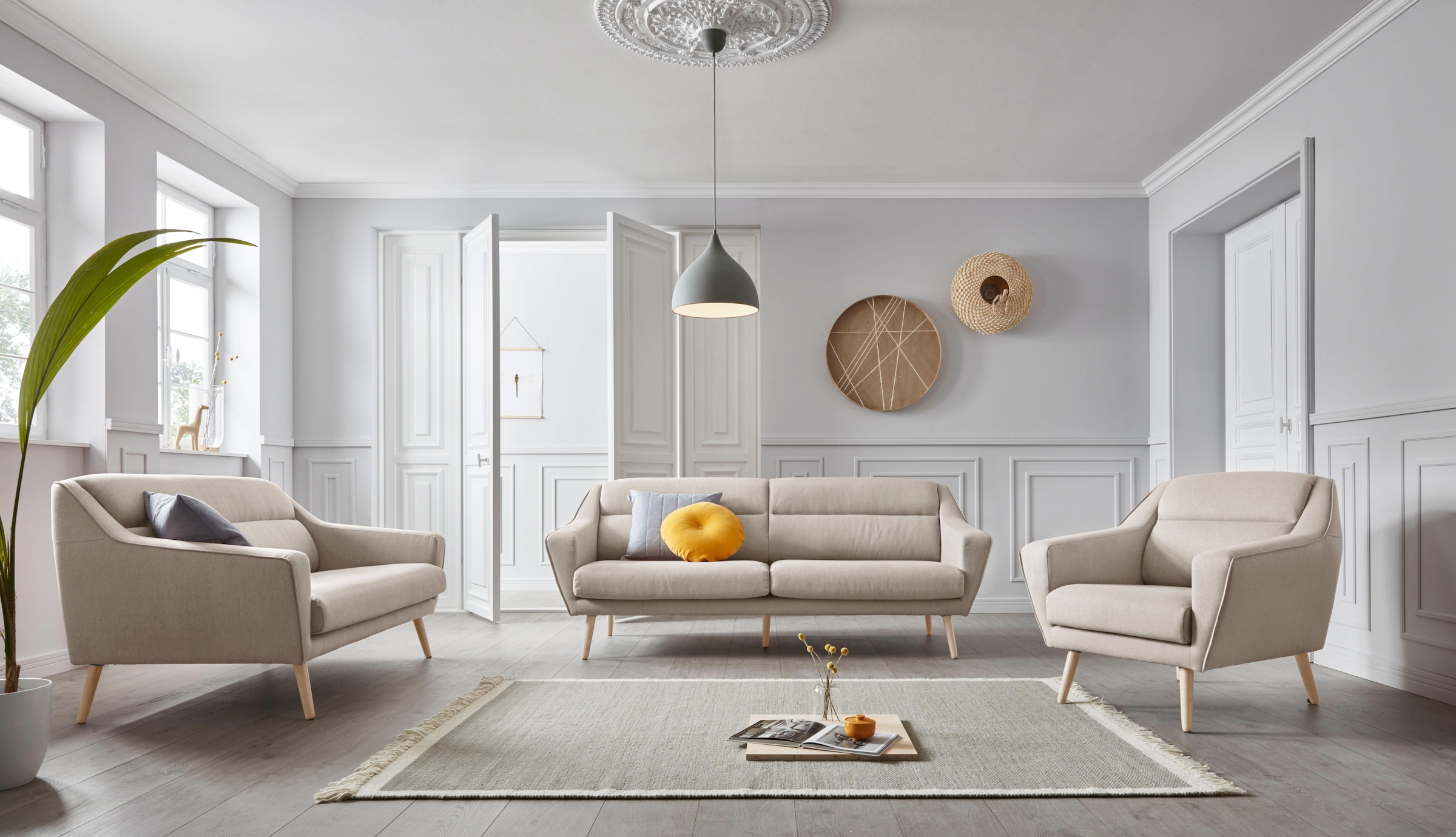 andas Sessel »Bille«, mit Naht im Rückenkissen und Eiche-Beinen, Design by Morten Georgsen