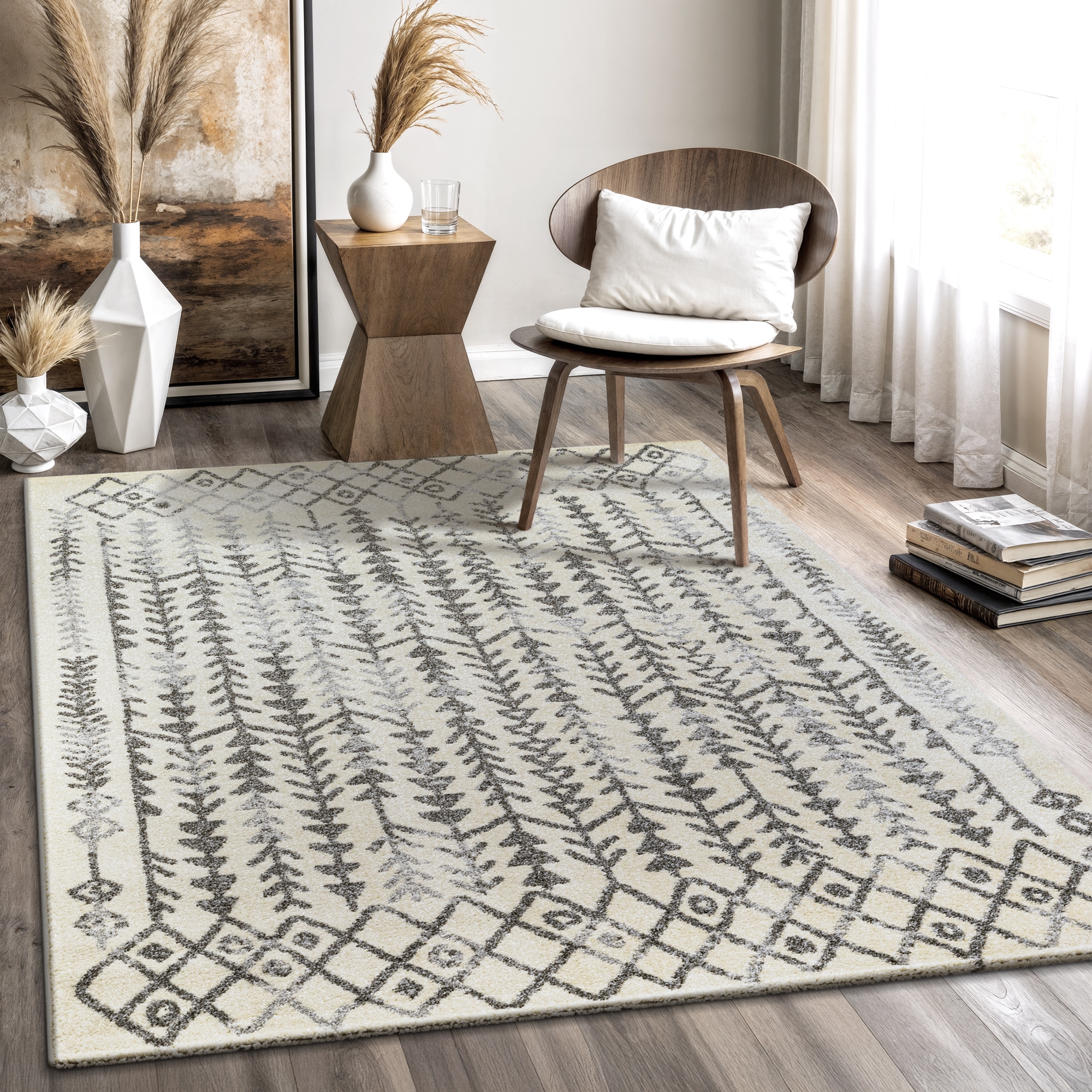Sanat Teppich "Boho 8204, auch als Läufer und in Rund" rechteckig 10 mm Höhe Kurzflor, robust, Boho, Scandic, für Fussbodenheizung geeignet