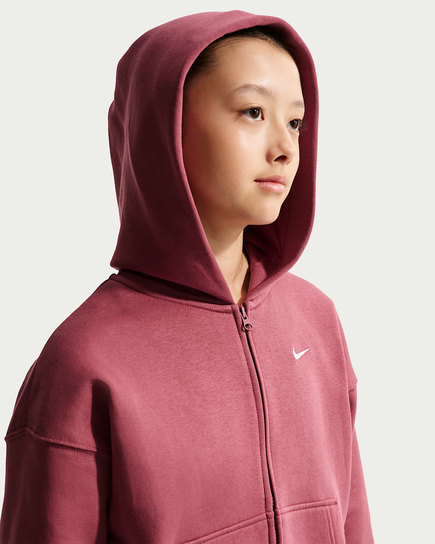 Nike Sportswear Kapuzensweatjacke »G NSW STUDIO FLC OS FZ HD« für Mädchen und Jugendliche