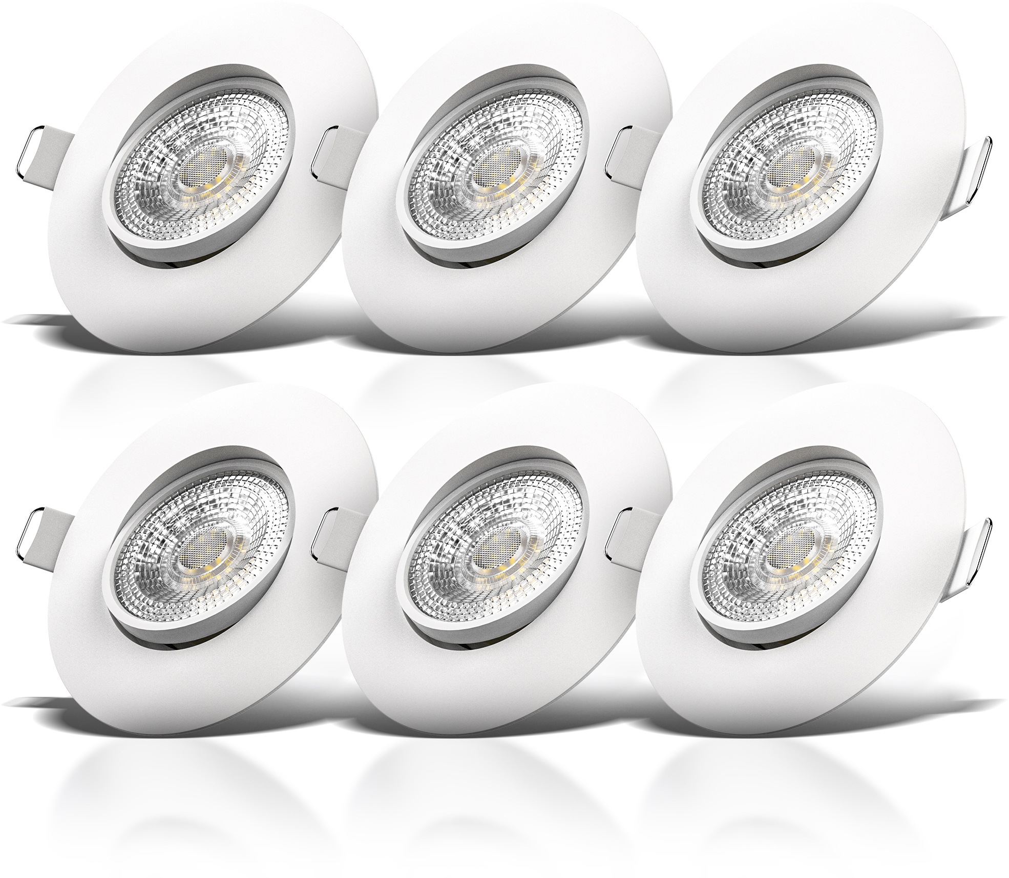 B.K.Licht LED Einbauleuchte, Einbauspots, 6er warmweiß, BAUR schwenkbar, ultra-flach, Set IP23, | Deckenspots