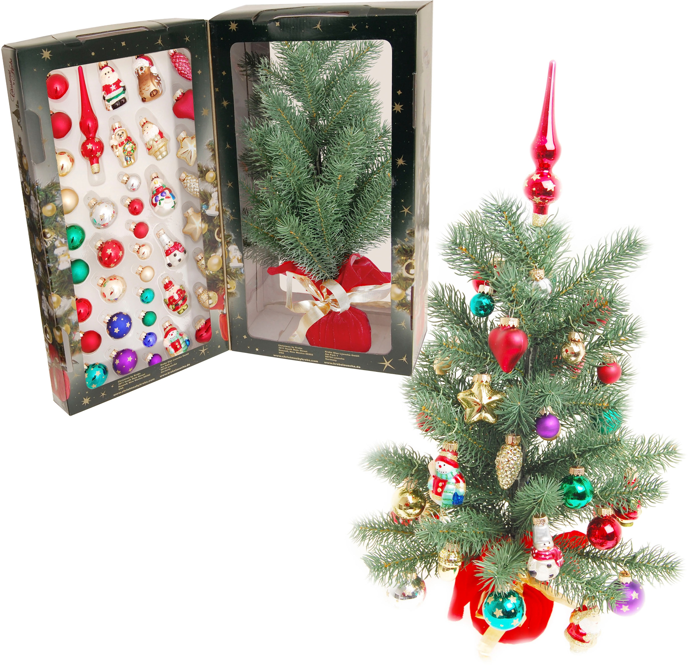 Künstlicher Weihnachtsbaum »Mini Weihnachtsbaum 45 cm - mit Kugeln, Figuren und...