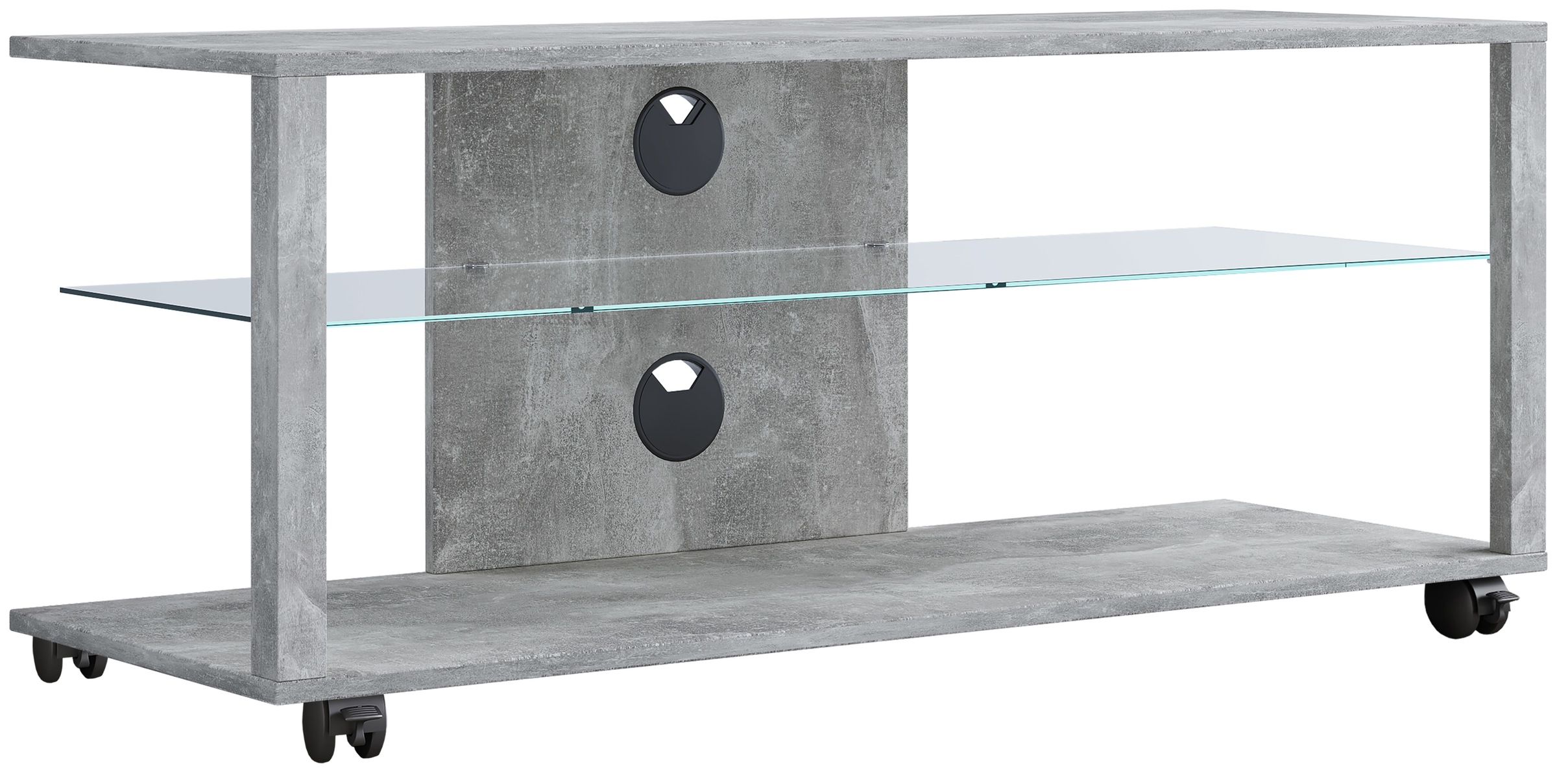 VCM TV-Board »VCM TV Möbel | Lowboard | Fernsehregal mit Rollen und ausreichend Stauraum | Maße H. 45 x B. 115 x T. 41 cm | Fernseh Möbel ¿ Folas XL«, (VCM Folas)