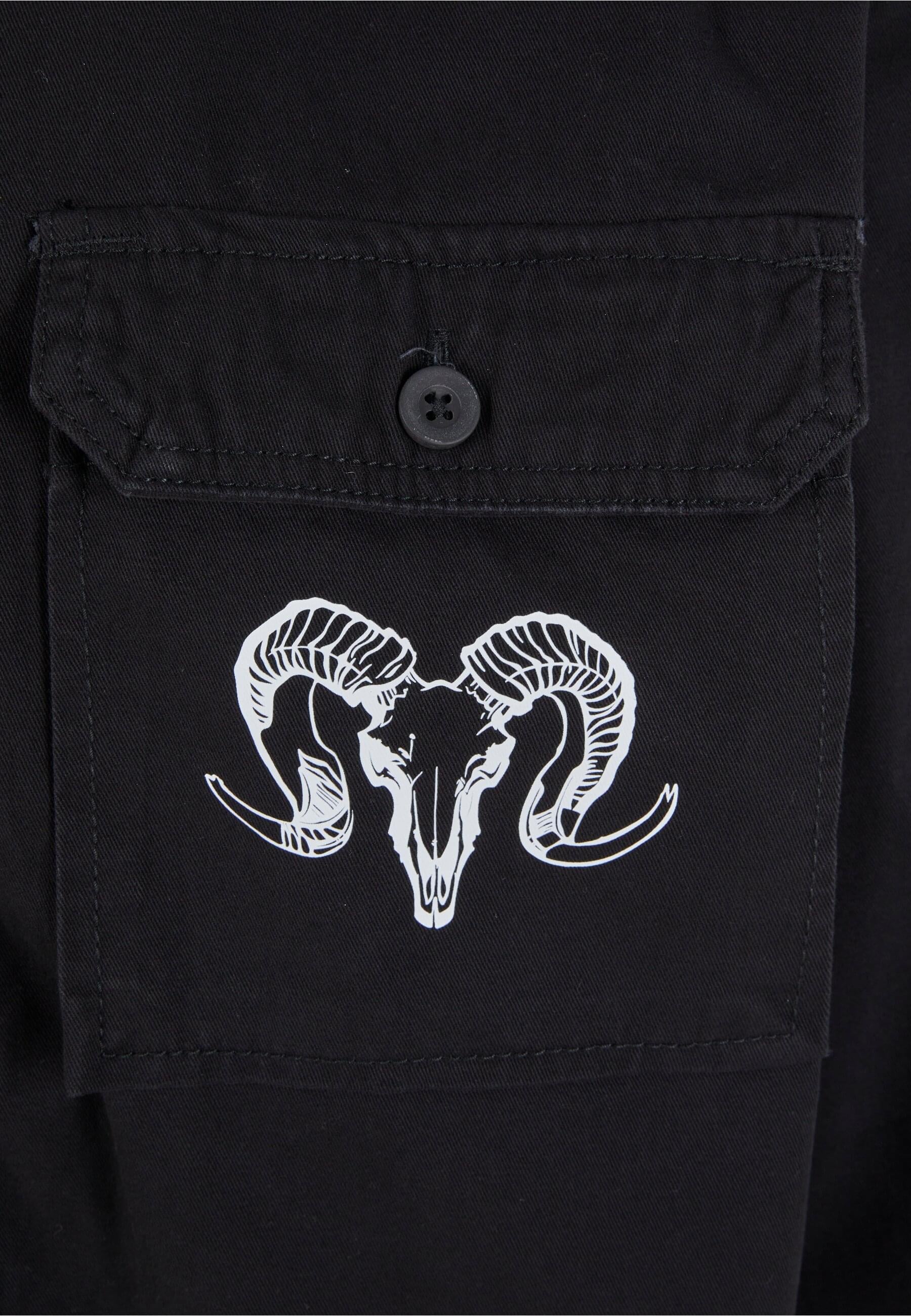 MisterTee Langarmhemd »MisterTee Capricorn Skull Shirt Longsleeve«, (1 tlg.)